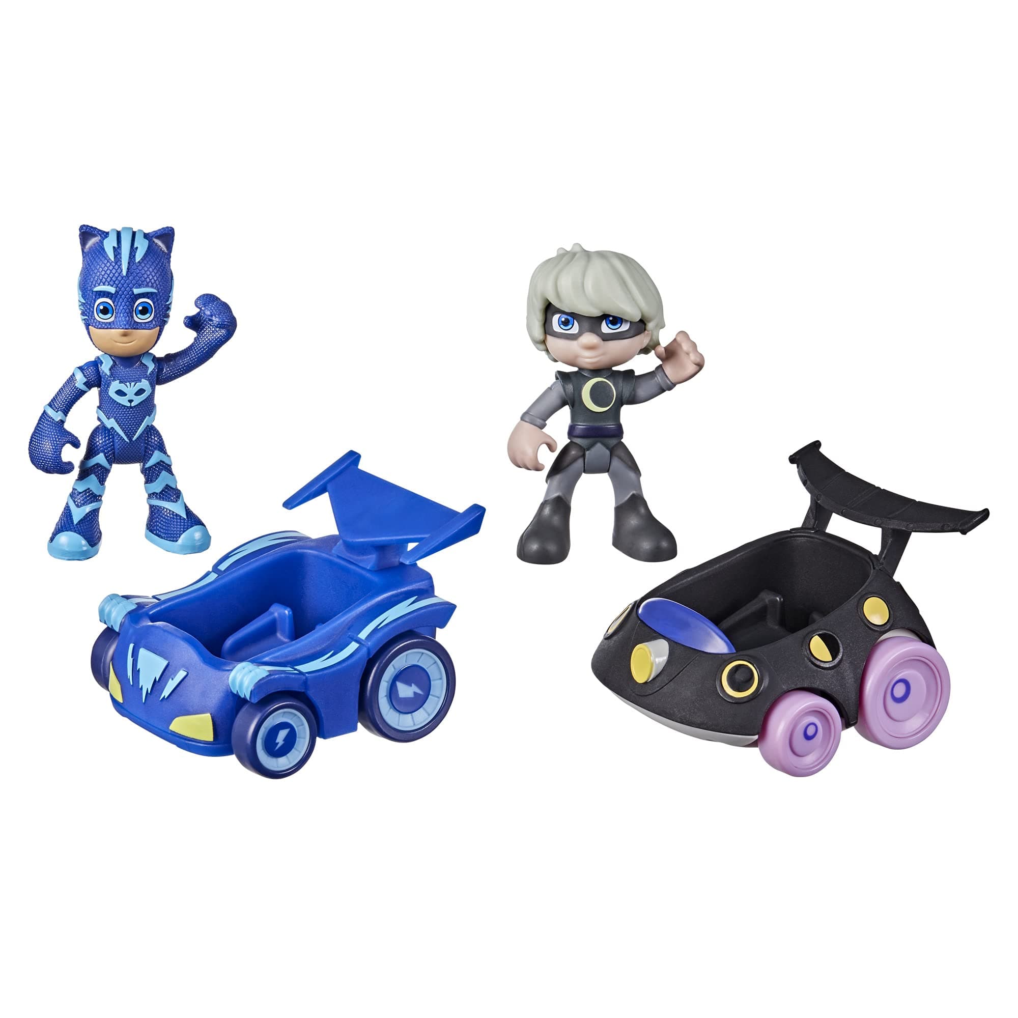 Catboy vs Luna Girl Battle Racers Preschool Toy, Vehicle and Action Figure Set for Kids Ages 3 and Up