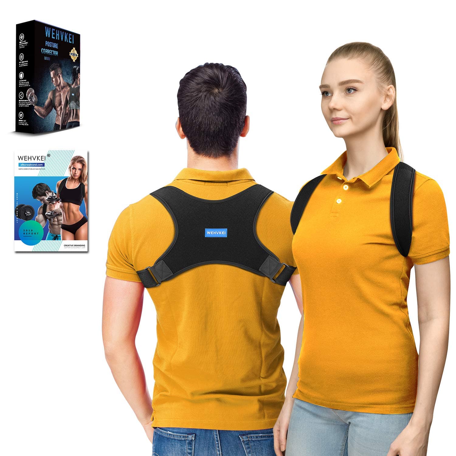 Back Brace Posture Corrector for Women and Men - Physical Therapy Back, Shoulder, and Neck Pain Relief - Adjustable Posture Correcting Device, Perfect for Office, Walking, Size (Waist 34’’-42’’)