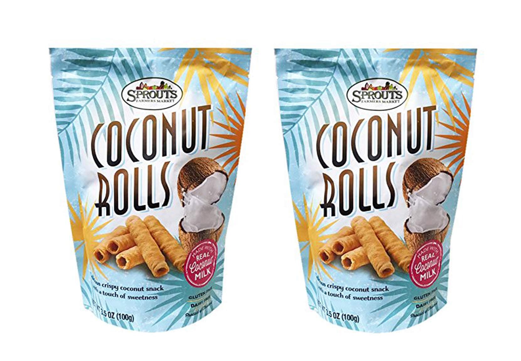 Sprouts Crispy Sweet Coconut Rolls 3.5oz, 2 Pack (Original)