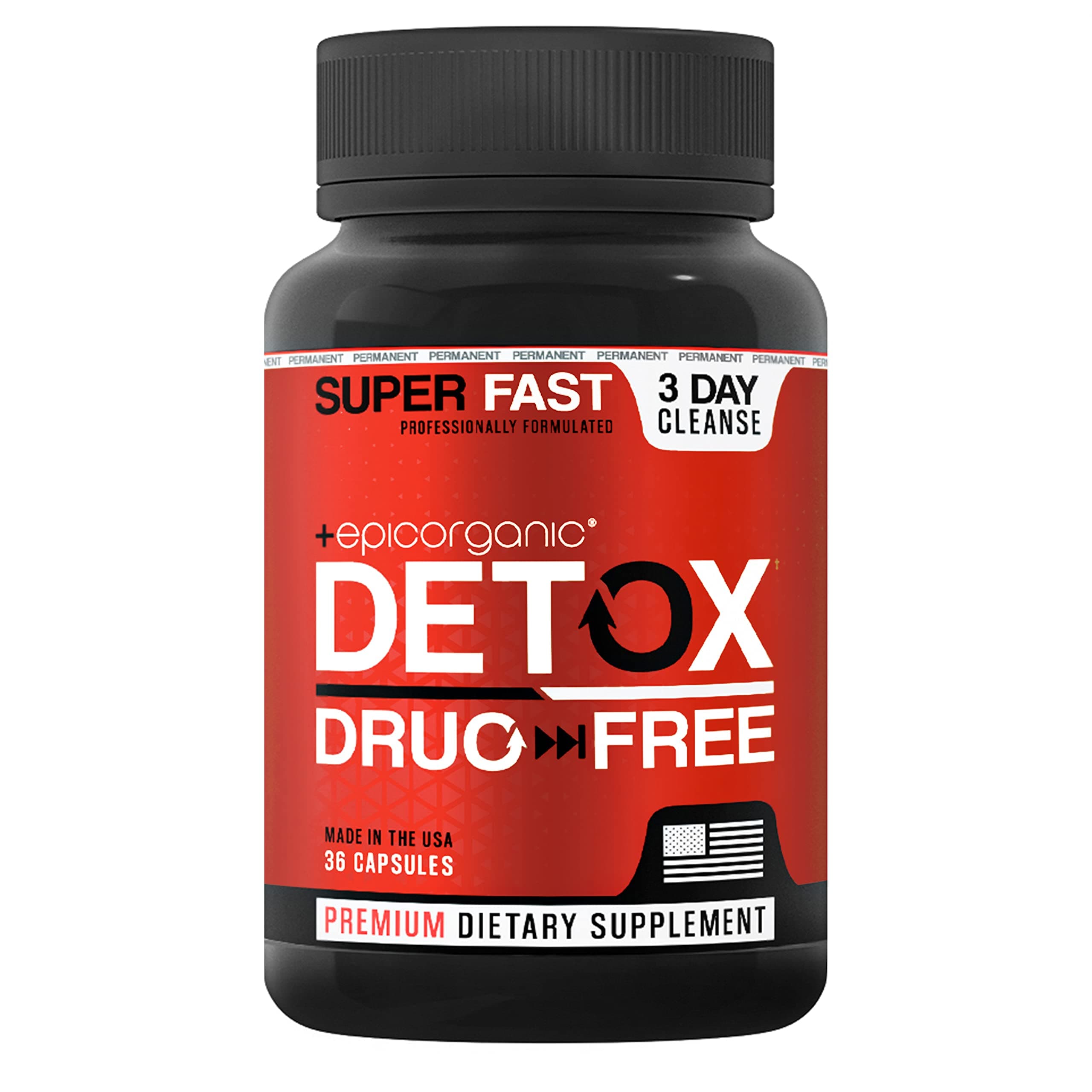 3 Day Detox Cleanse | Extra Strenght Detox | Promotes Healthy Gut Support | Colon Cleanse for Men & Women | Made in The USA | 36 Capsules