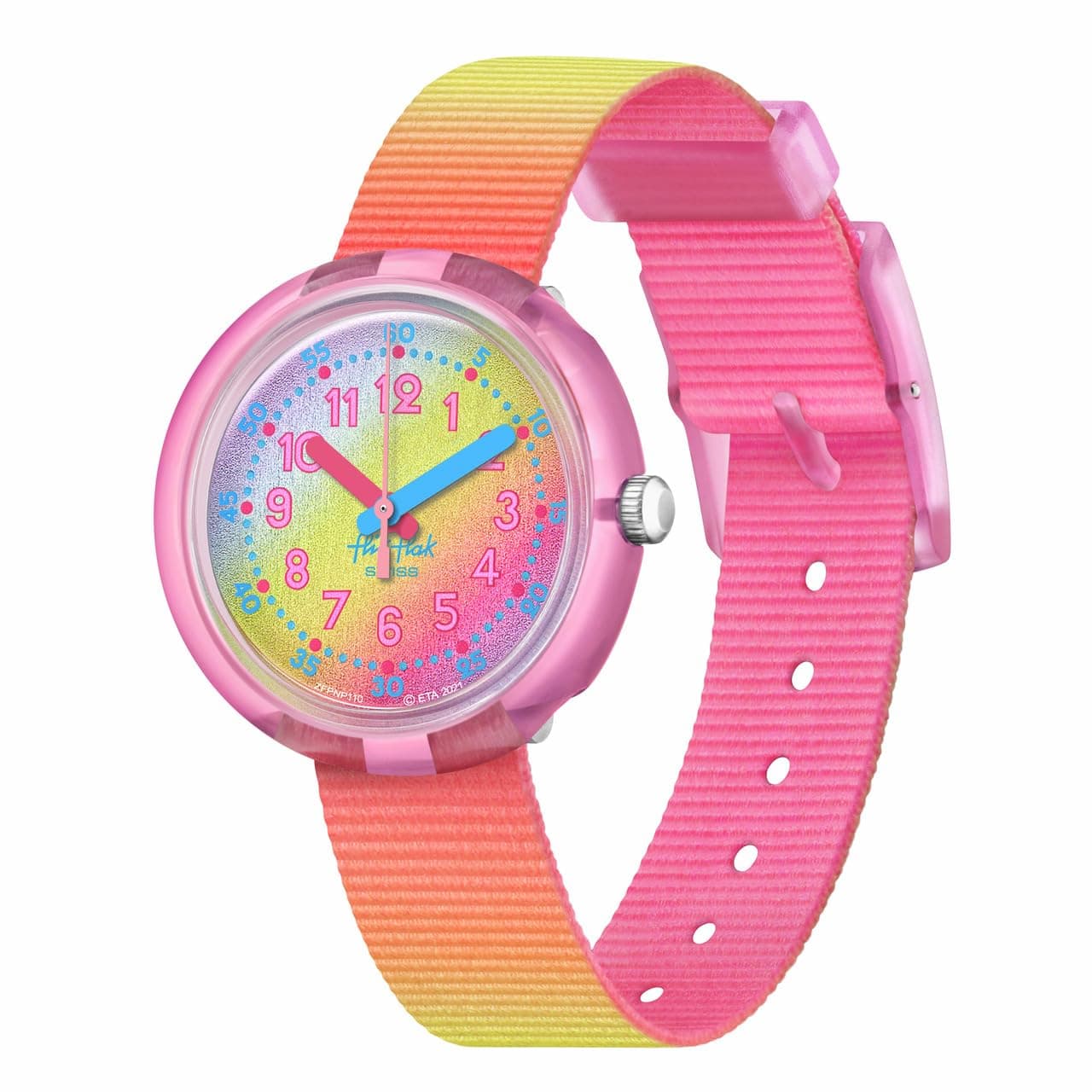 Flik Flak Unisex Kid Watch Biosourced Quartz Waterproof Shades of Rainbow