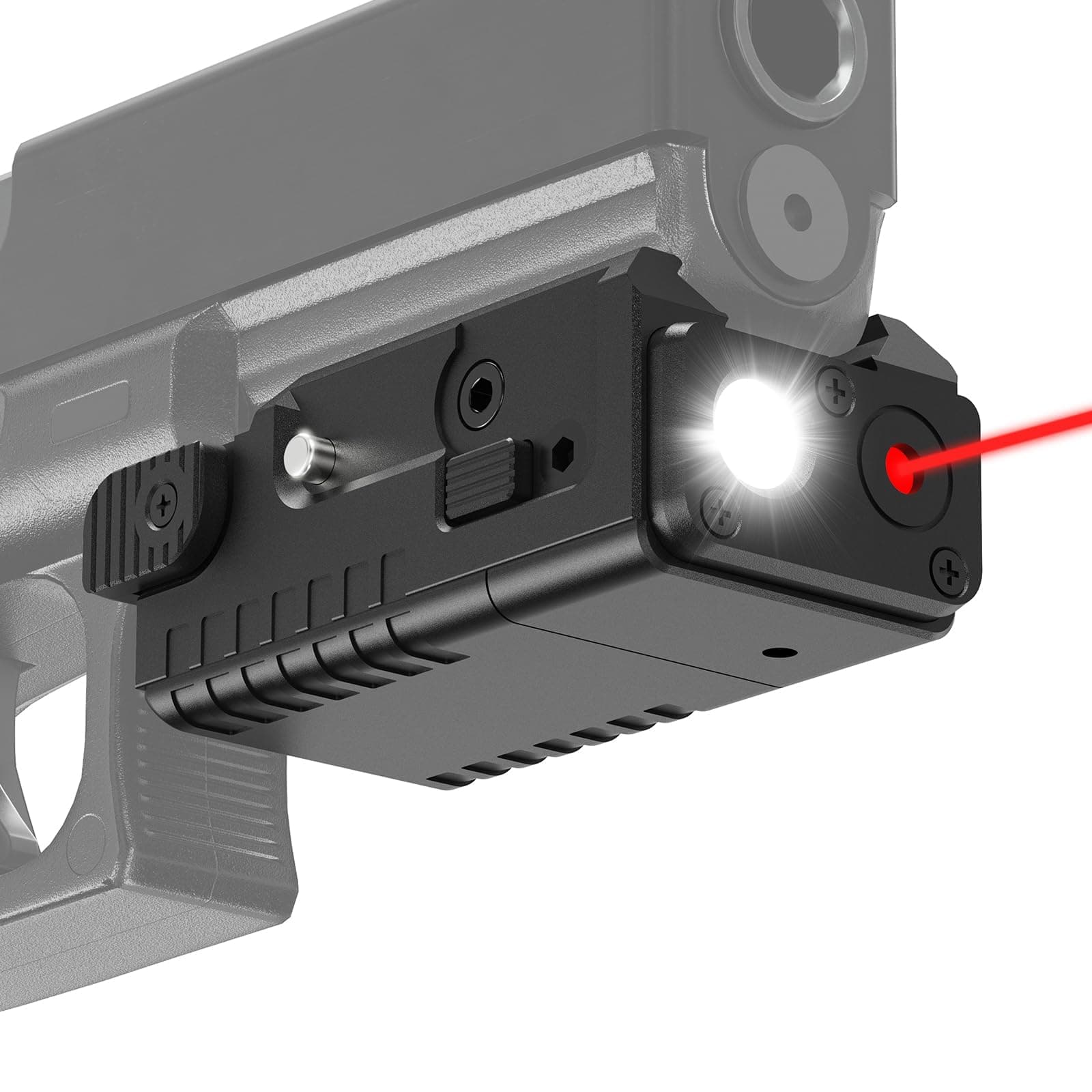 Feyachi FL-75 700 Lumen RED Laser Light Combo Pistol Light Gun Flashlight, Compact Pistol Flashlight and Tactical Flashlight for Shotgun, Pistol and Rifle with Picatinny Rail