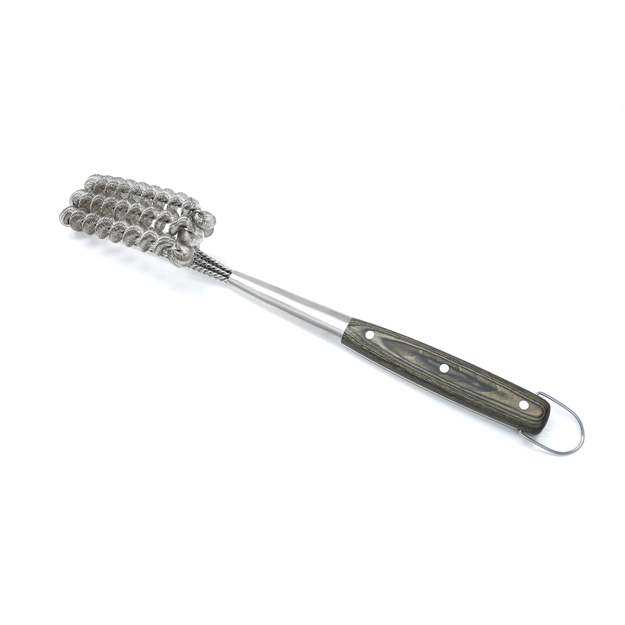 Stainless Steel Grill Cleaning Brush with Pakkawood Handle