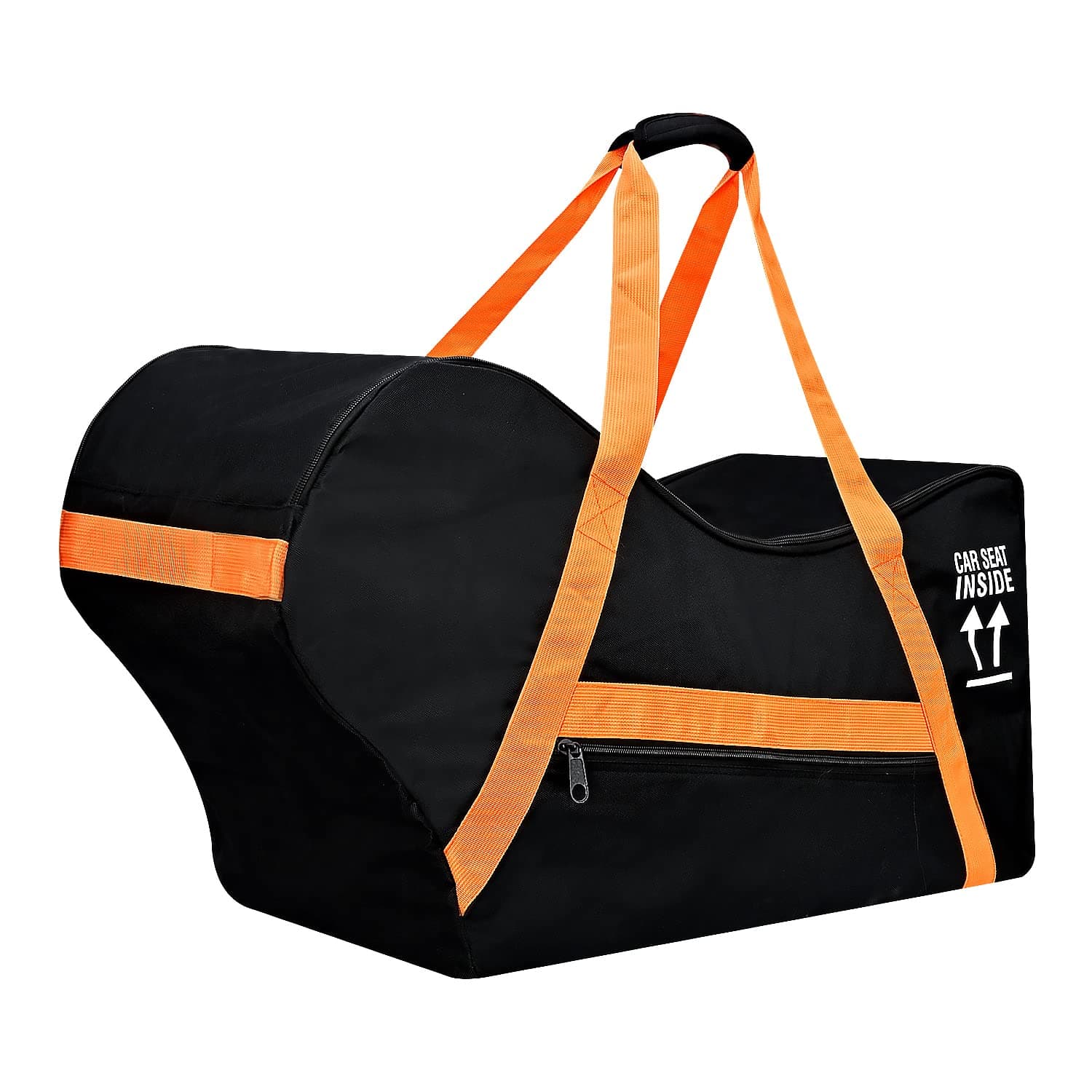 Padded Car Seat Travel Bag Fits Chicco Keyfit 30 And Base,Nuna Pipa Car Seat,Infant Gate Check Bag For Air Travel,Side Pocket,4 Protective Feet Sliding Pad。