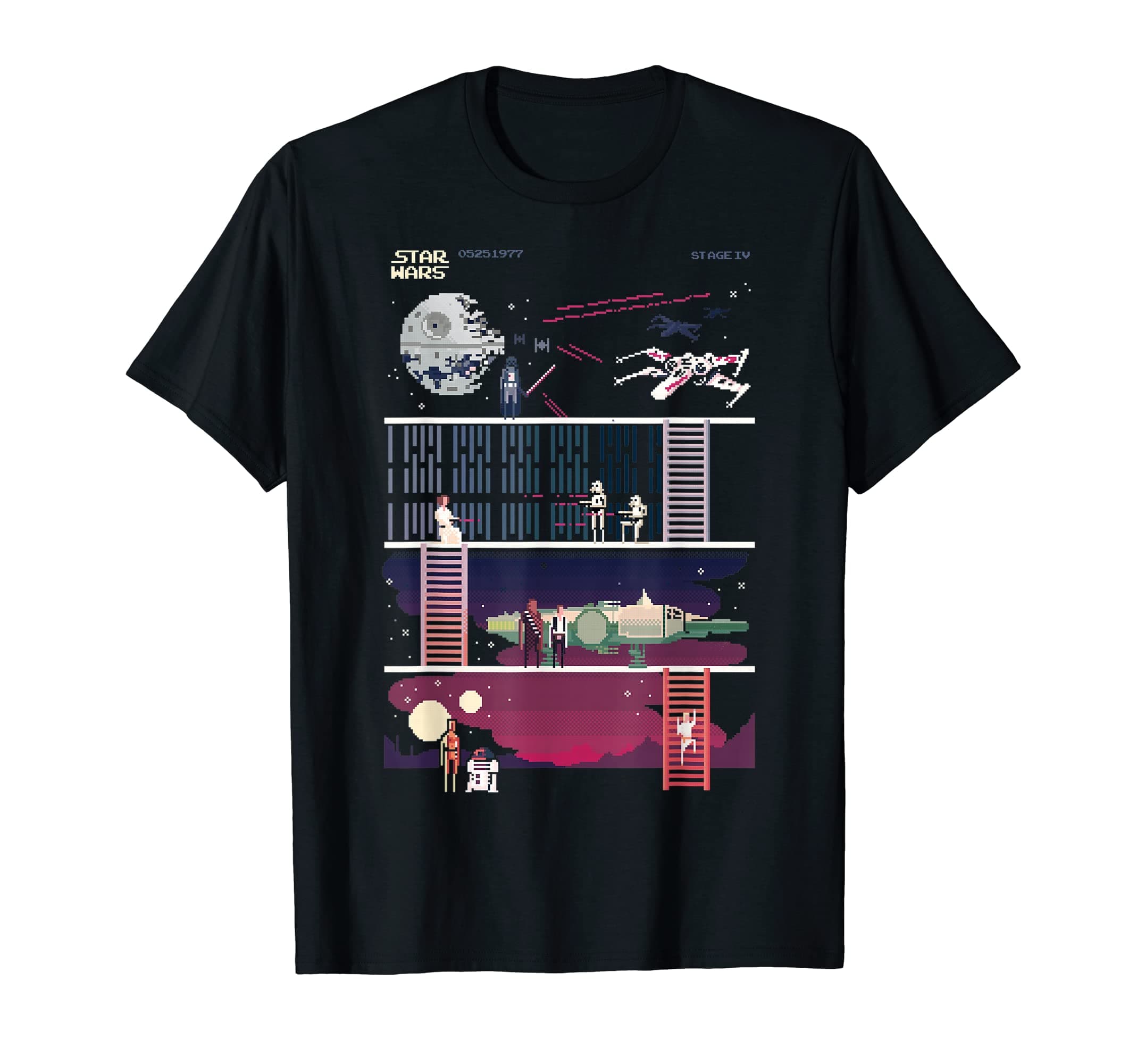 Star WarsA New Hope 8-Bit Game T-Shirt