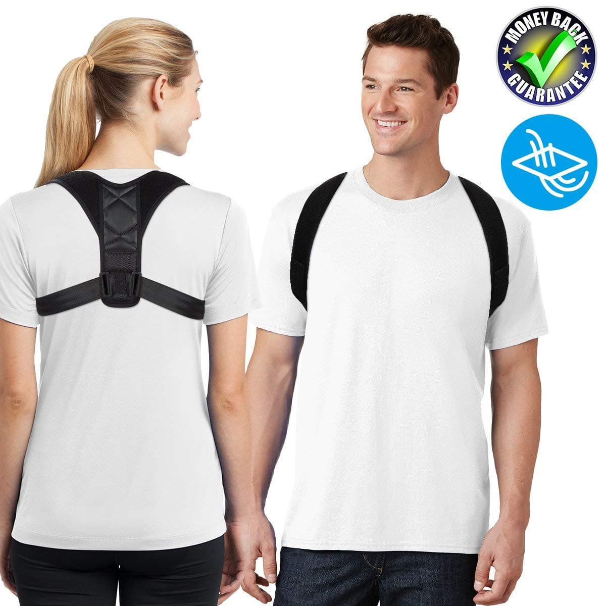 Posture Corrector for Men & Women,Adjustable Posture Support,Shoulder and Clavicle Support Devices,Improve Bad Posture and Relieve Neck & Back & Shoulder Pain (REG 28"-42")