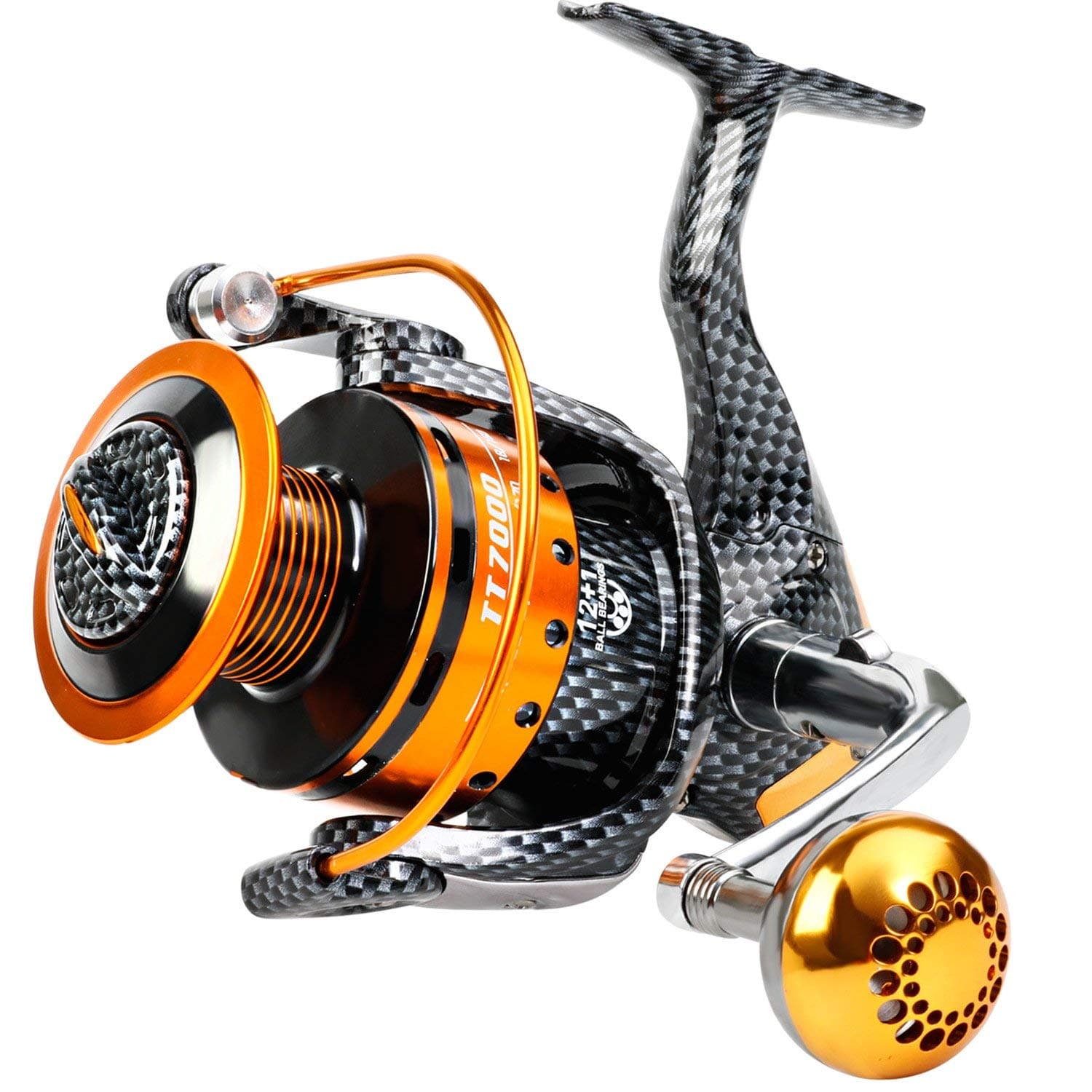 Fishing Reels- 12+1 BB, Light and Smooth Spinning Reels, Powerful Carbon Fiber Drag, Saltwater and Freshwater Fishing