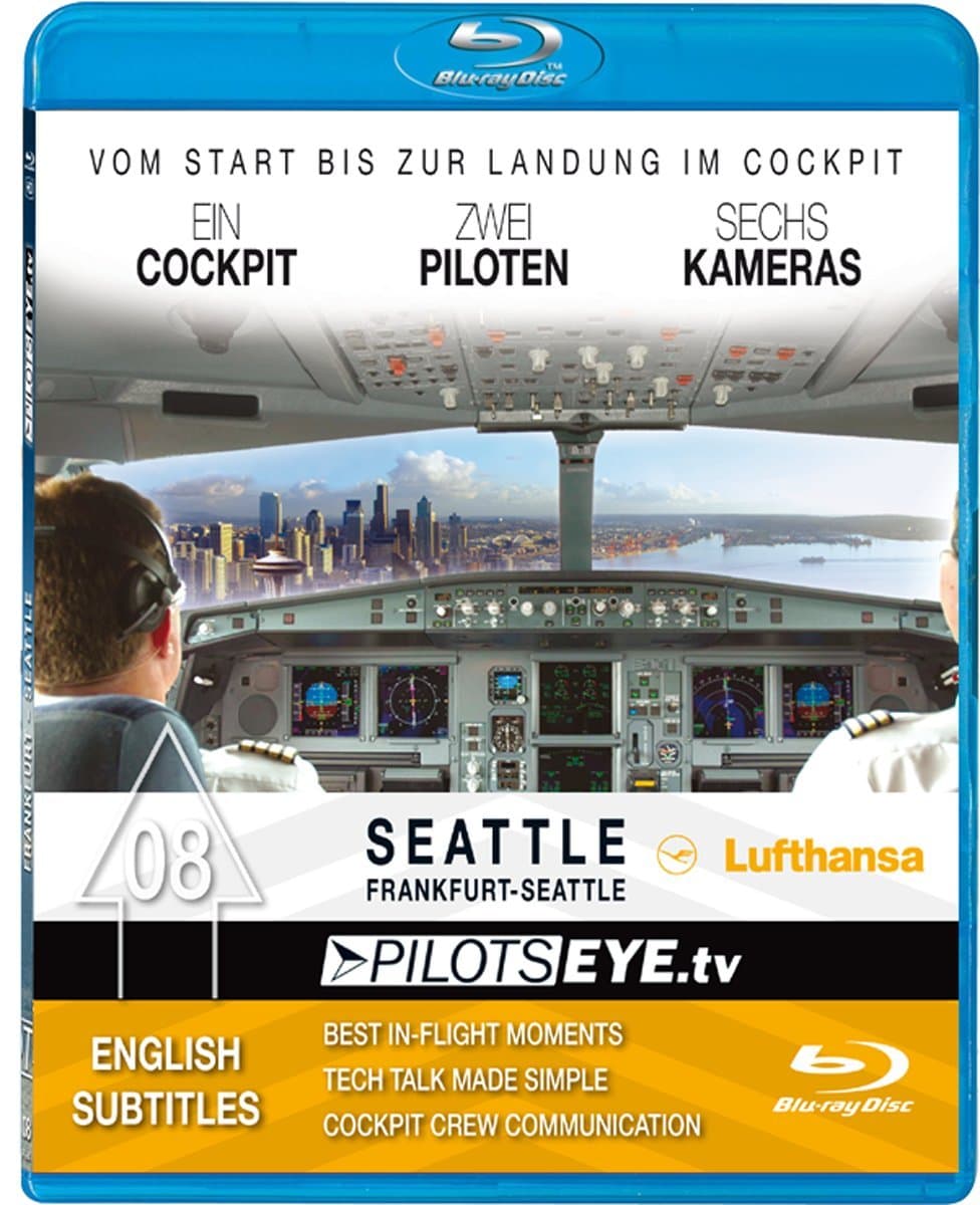 PilotsEYE.tv | Frankfurt - SEATTLE |:| Blu-ray Disc® |:| Cockpitflight Lufthansa | A330-200 | Bonus: Boeing plant 747-8 & Museum of Flight [Region Free]