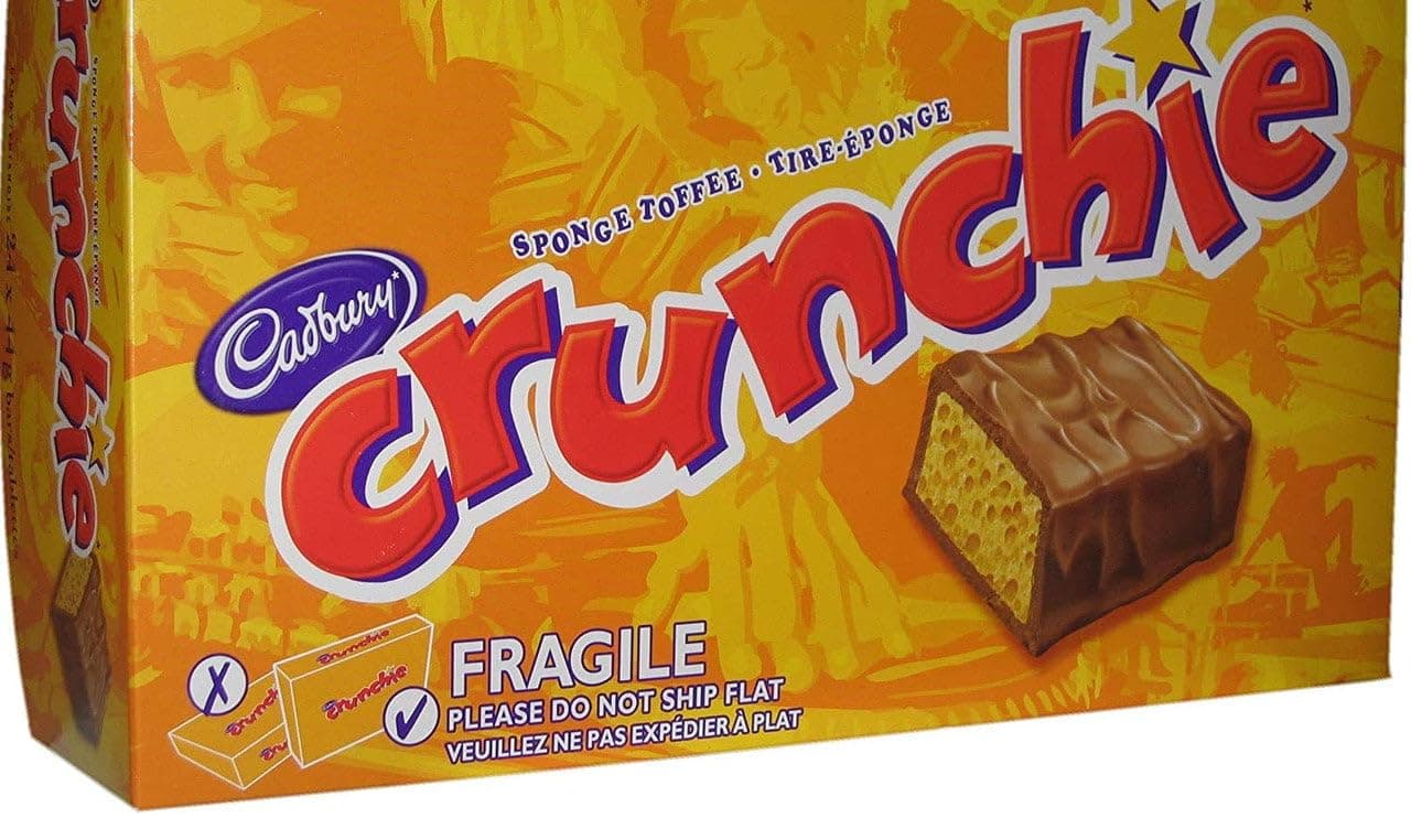 Crunchie 24 bars milk chocolate bar with a honeycombed sugar centre over 2 pounds from Canada
