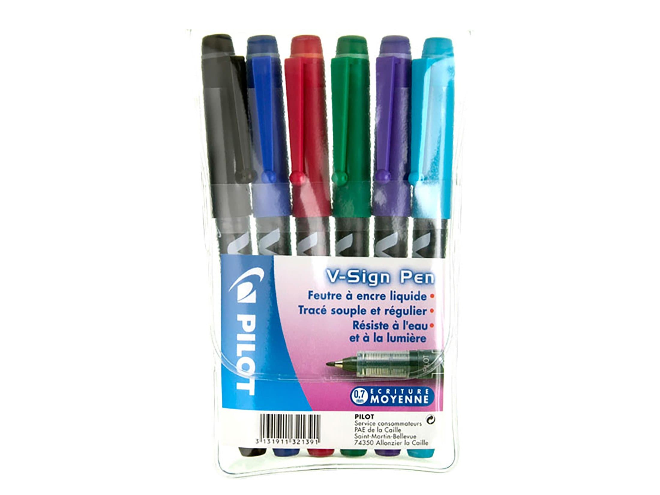PilotV-Sign Felt-tip Pen Medium Point Assorted Colours