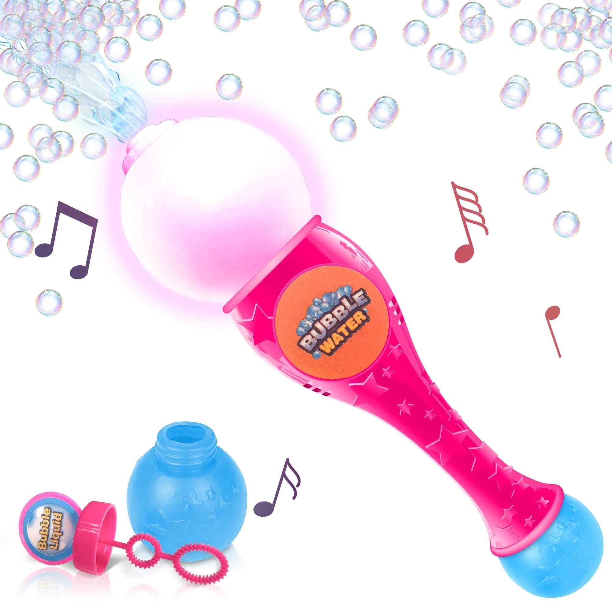 Light Up Bubble Blower Wand - Pink