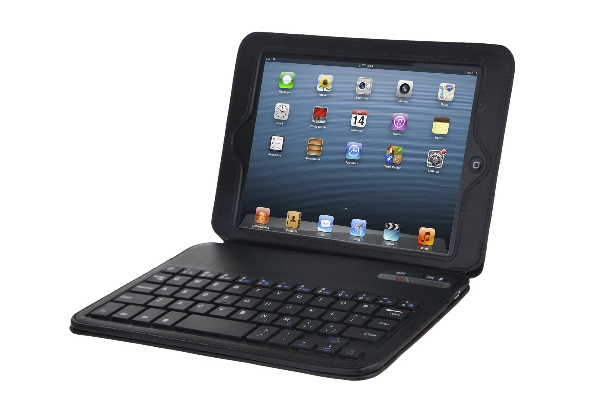 Ultra-Thin Bluetooth Keyboard Case for iPad mini (Black)
