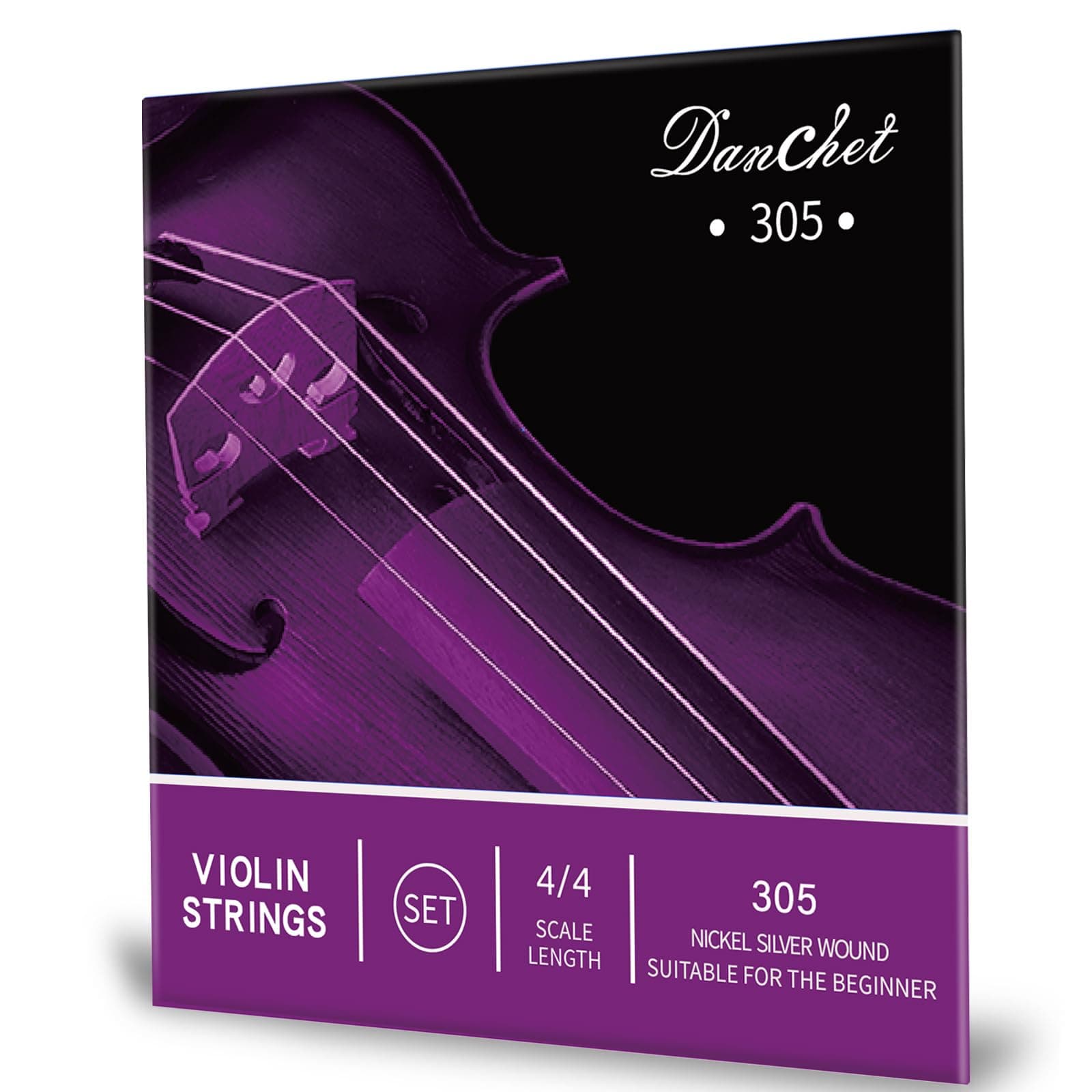 Violin Strings 4/4 Full Set Senior Level, Ball End, Nickel Silver Wound 305…