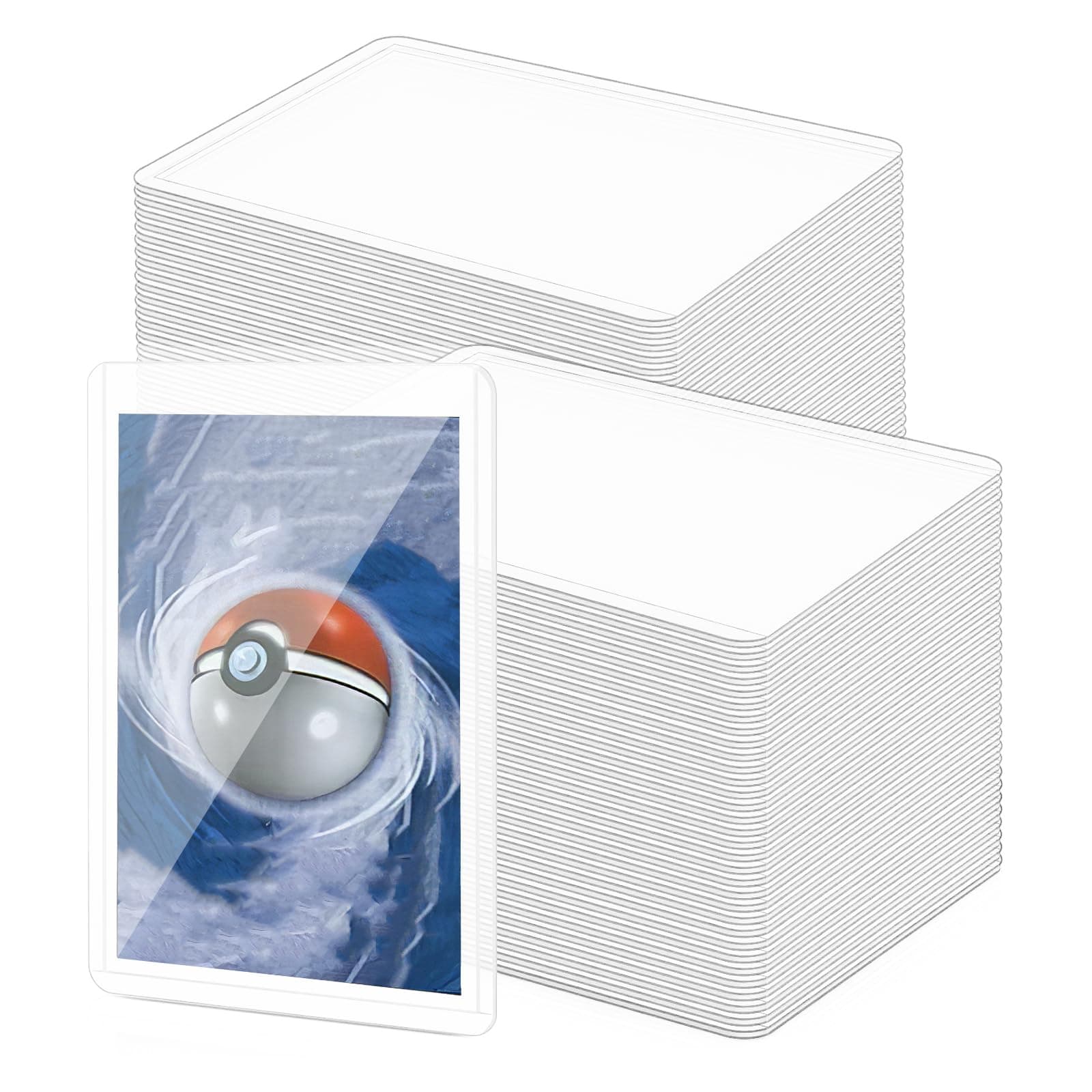 Compatible with Pokemon Trading Card Sleeves, Replacement for 30pcs 3"x4" PVC Clear Top Loaders, Premium Protection Anti-Scratch for MTG, Baseball, K-pop & Social Security Cards