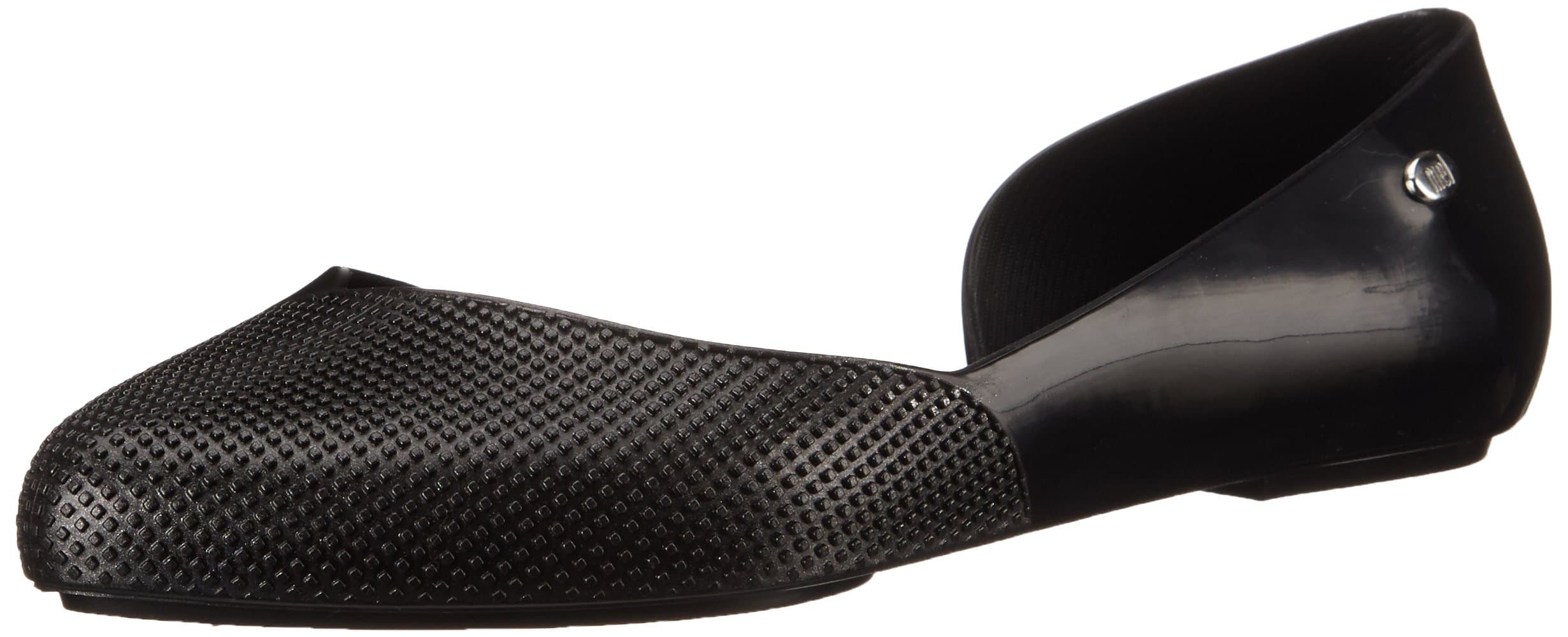 mel Dreamed by melissa Women's Tangerina Ballet Flat, Black, 6 B US