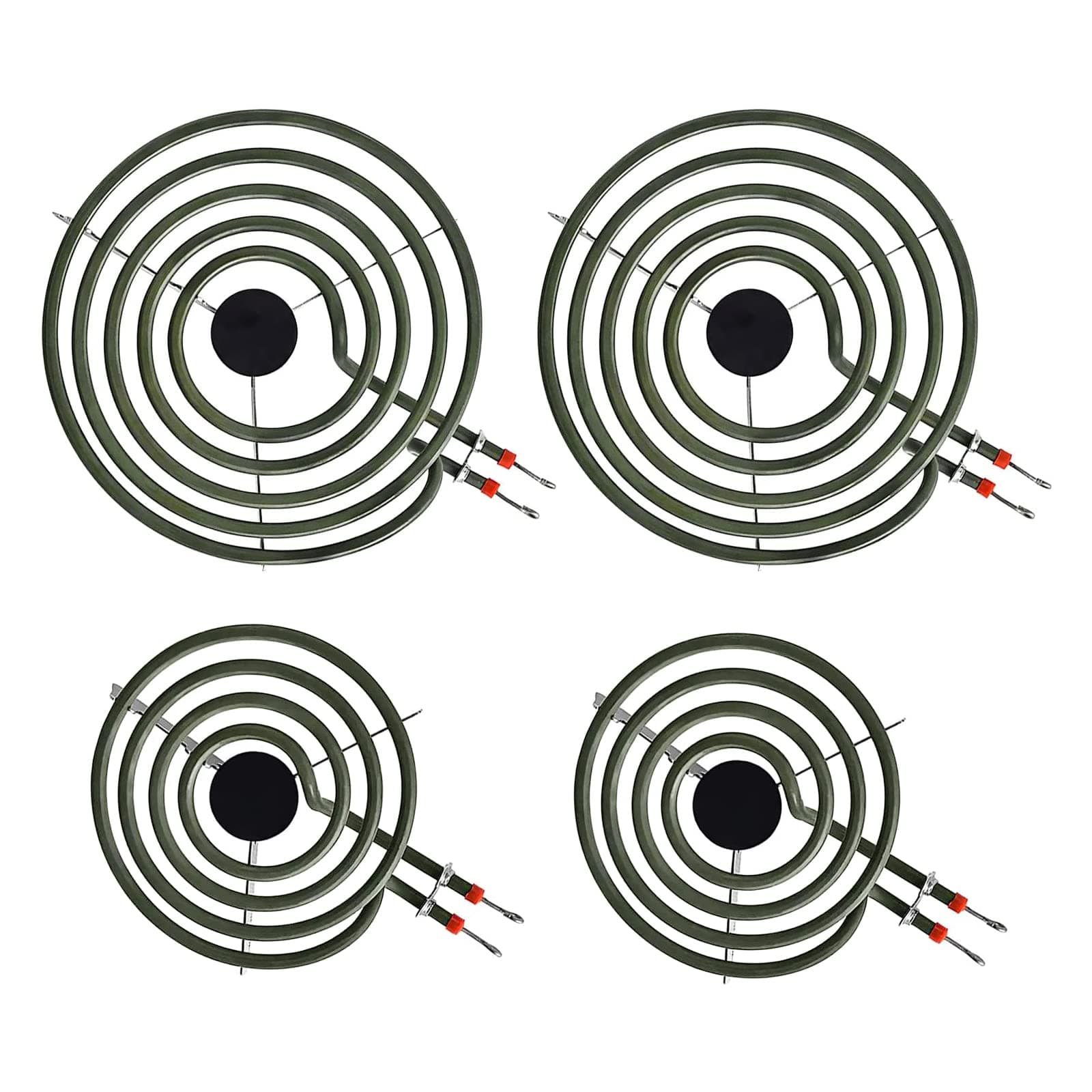 Upgraded MP22YA 4 Pack Electric Range Burner Element Unit Set, 2 x MP15YA 6" and 2 x MP21YA 8" Stove Burners Replacement for Kenmore Hardwick Maytag Norge Whirlpool Electric Range Stove Parts
