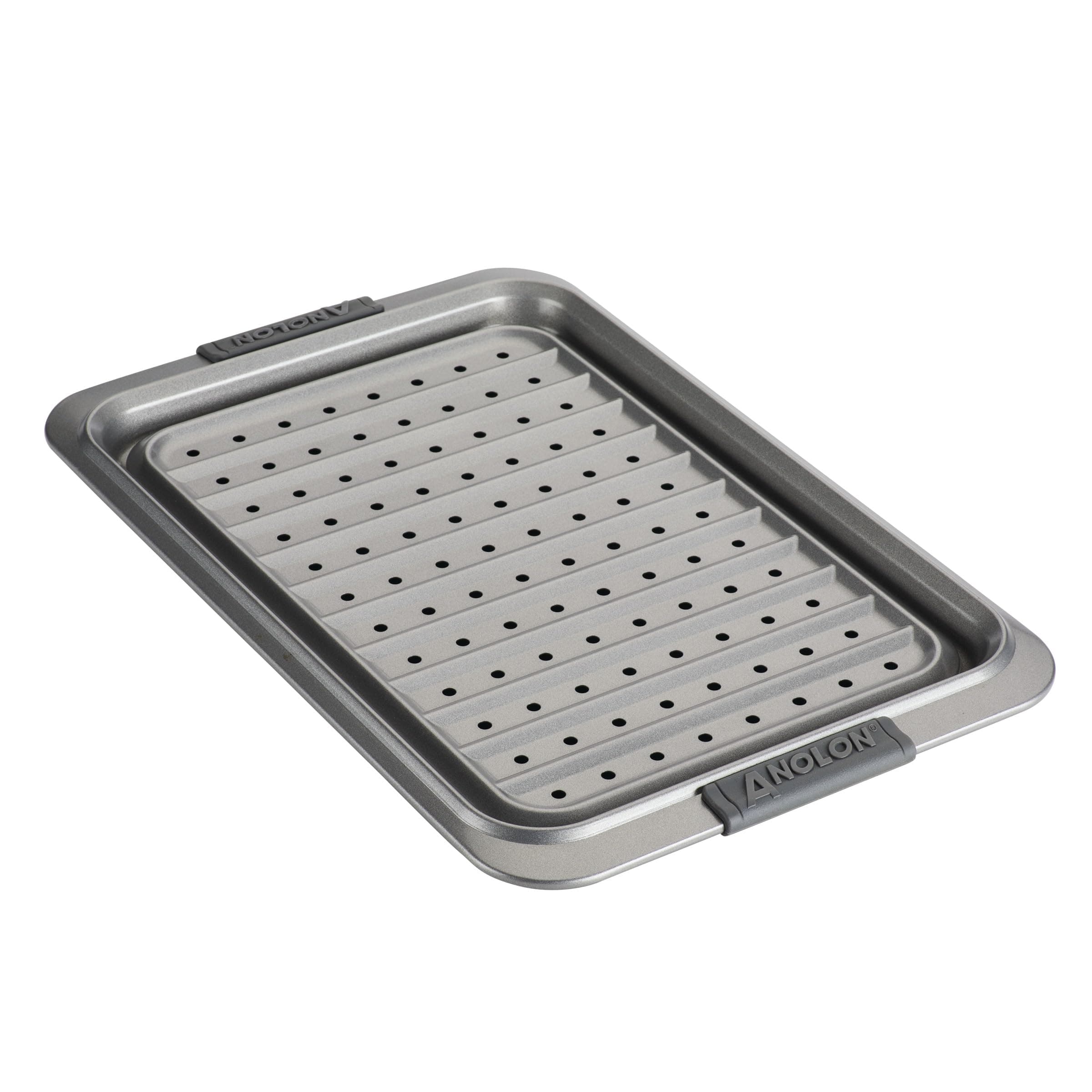 Advanced Nonstick Bakeware Set, Nonstick Cookie Sheet / Baking Sheet and Crisper Pan - 2 Piece, Graphite Gray