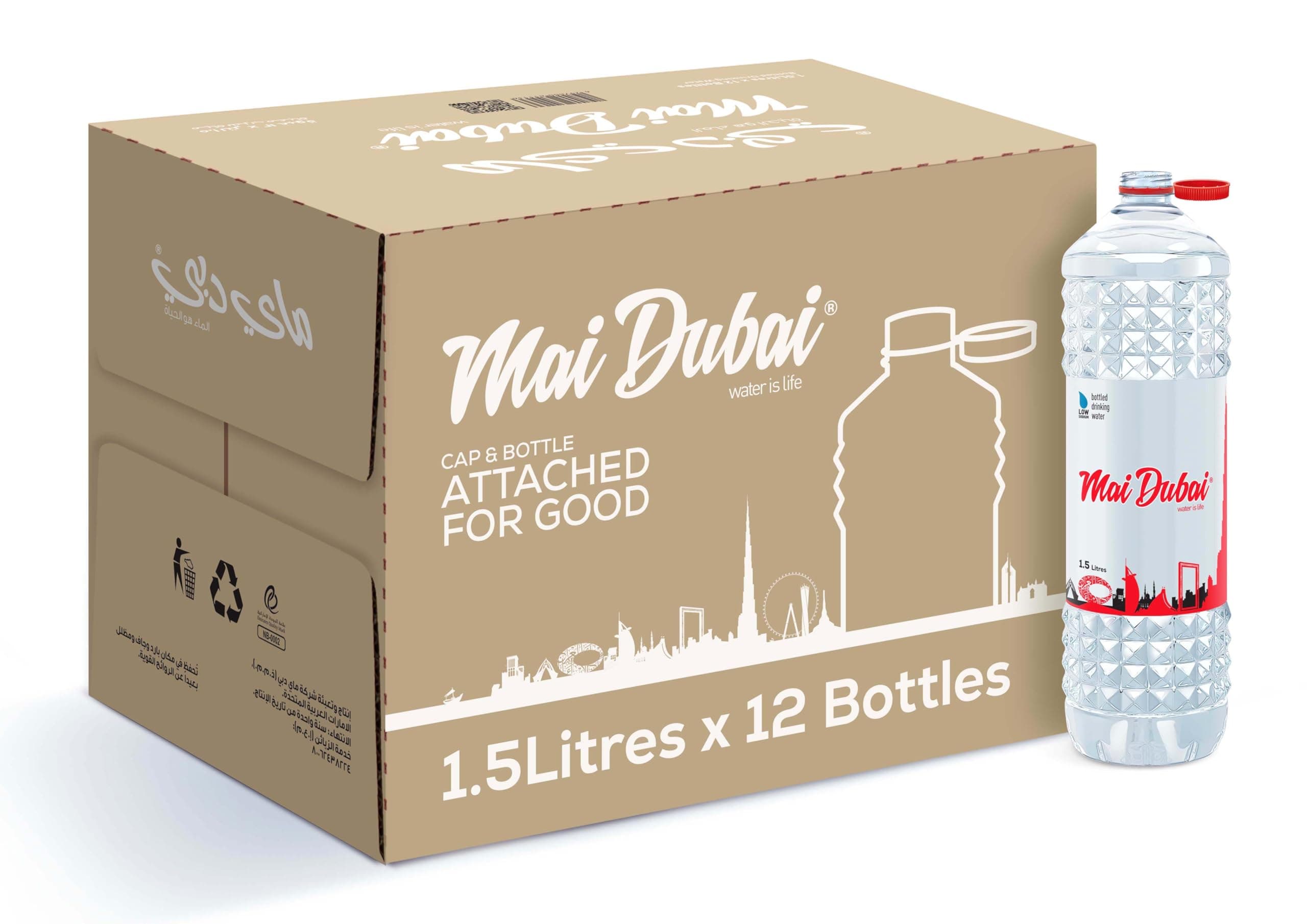Mai Dubai Bottled Drinking Water 12 X 1.5Litre