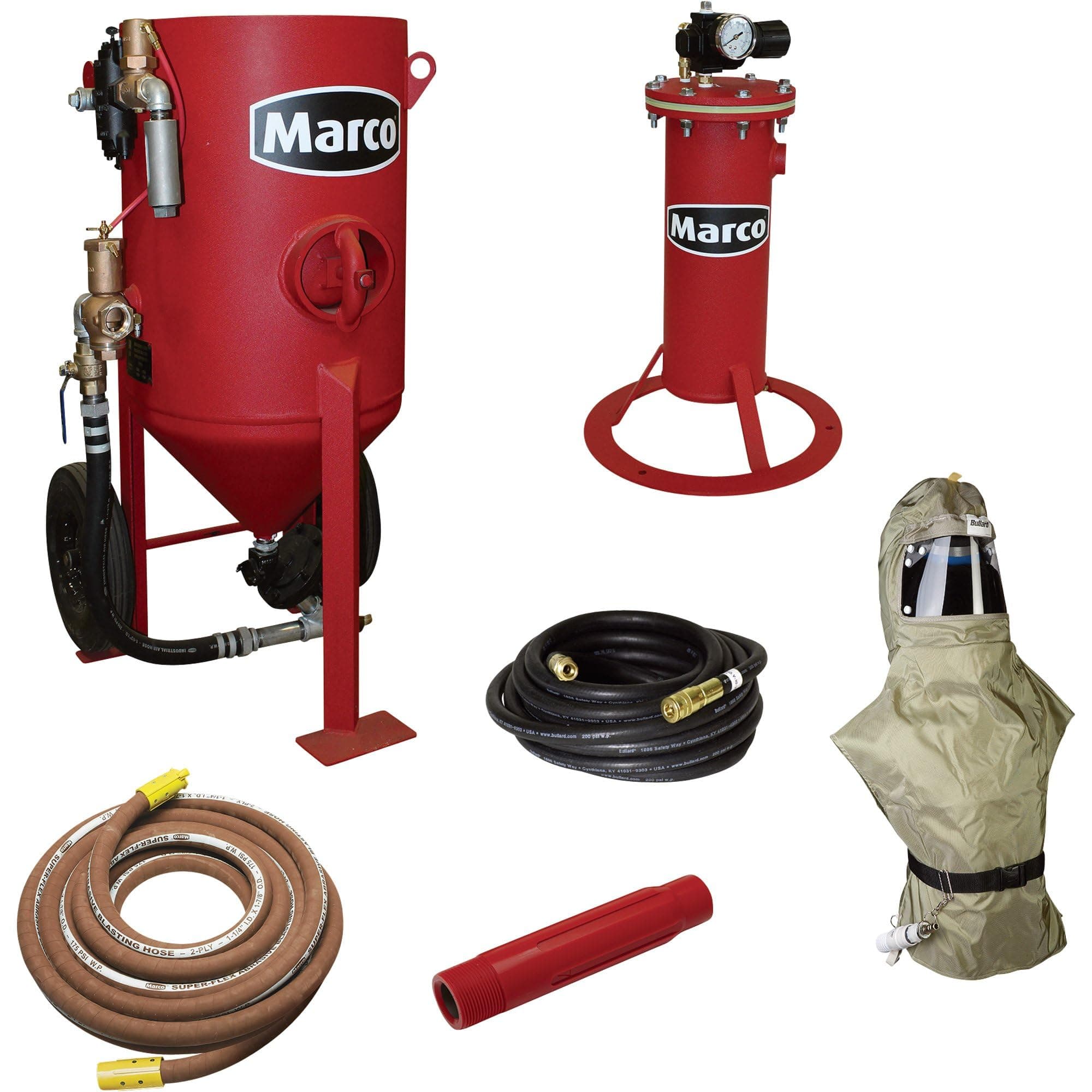 Air-Blast Abrasive Blasting Package - 600-Lb. Capacity, 6.0 Cubic Ft. Model Number 10POTACKAGE6NT2