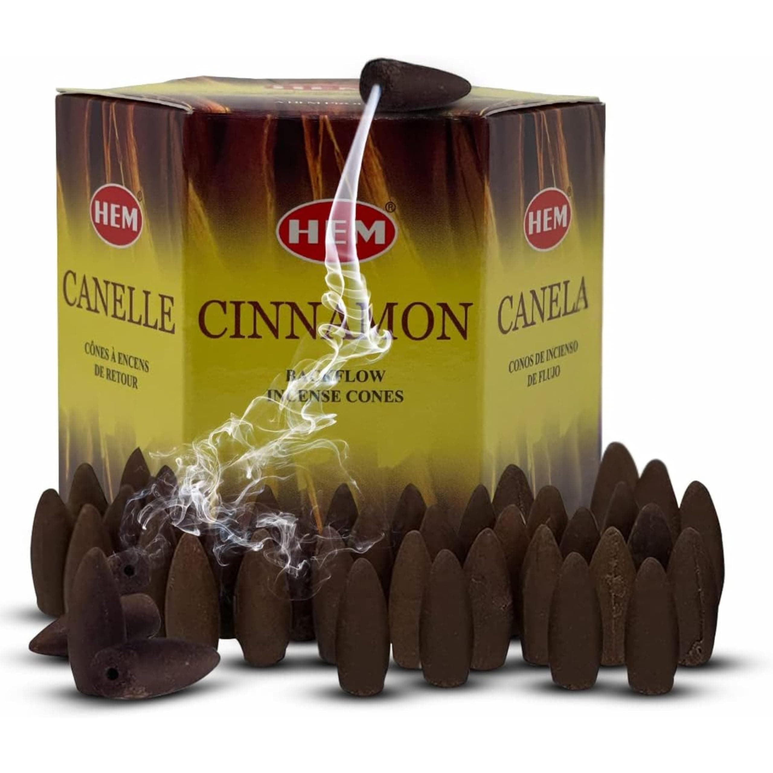 Cinnamon Backflow Incense Cones for Waterfall Aromatic Smoke Fountain Haze Falls