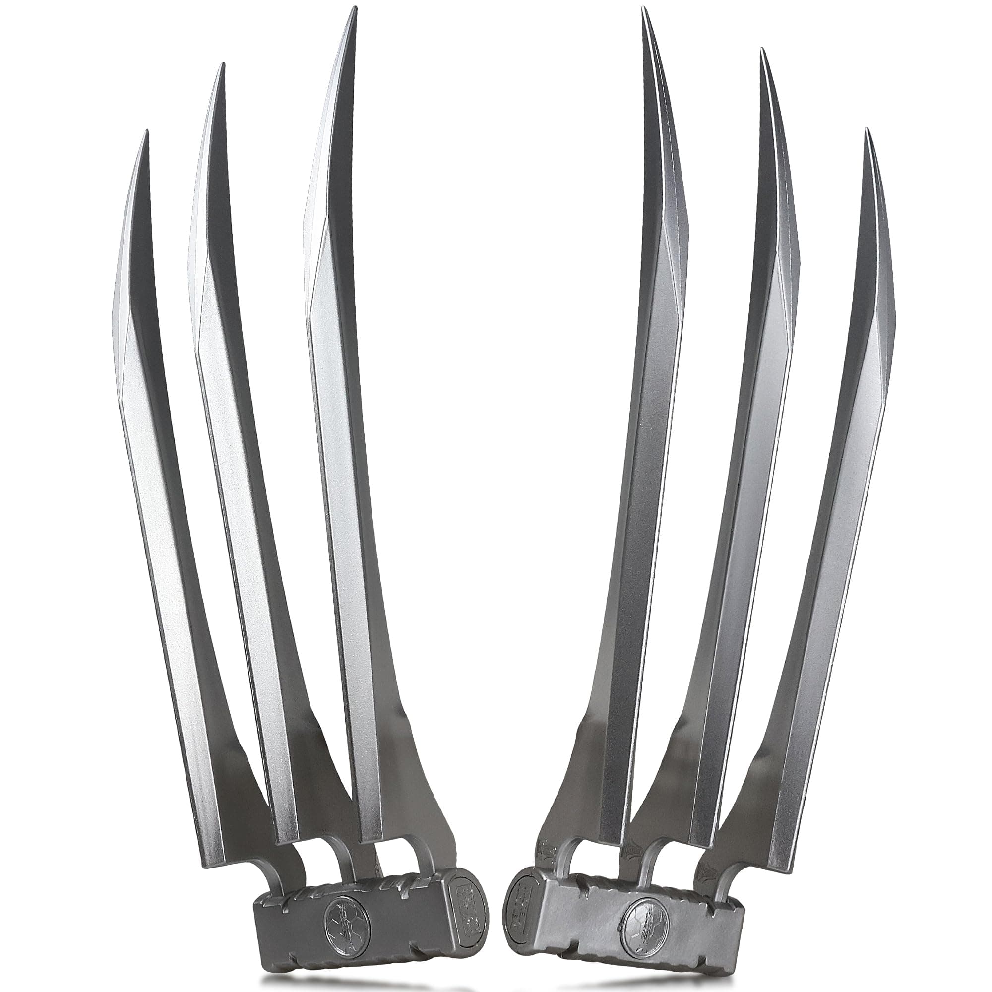 Wolverine Claws Realistic Plastic Cosplay Costume Props, Set of 2, Silver, One Size, Silver Gray, One Size
