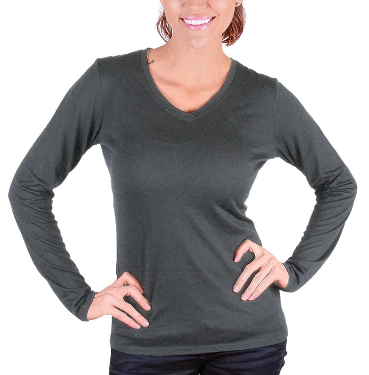 Segments Seg'ments Womens Australian Merino Wool Long Sleeve Shirt (M, Grey)