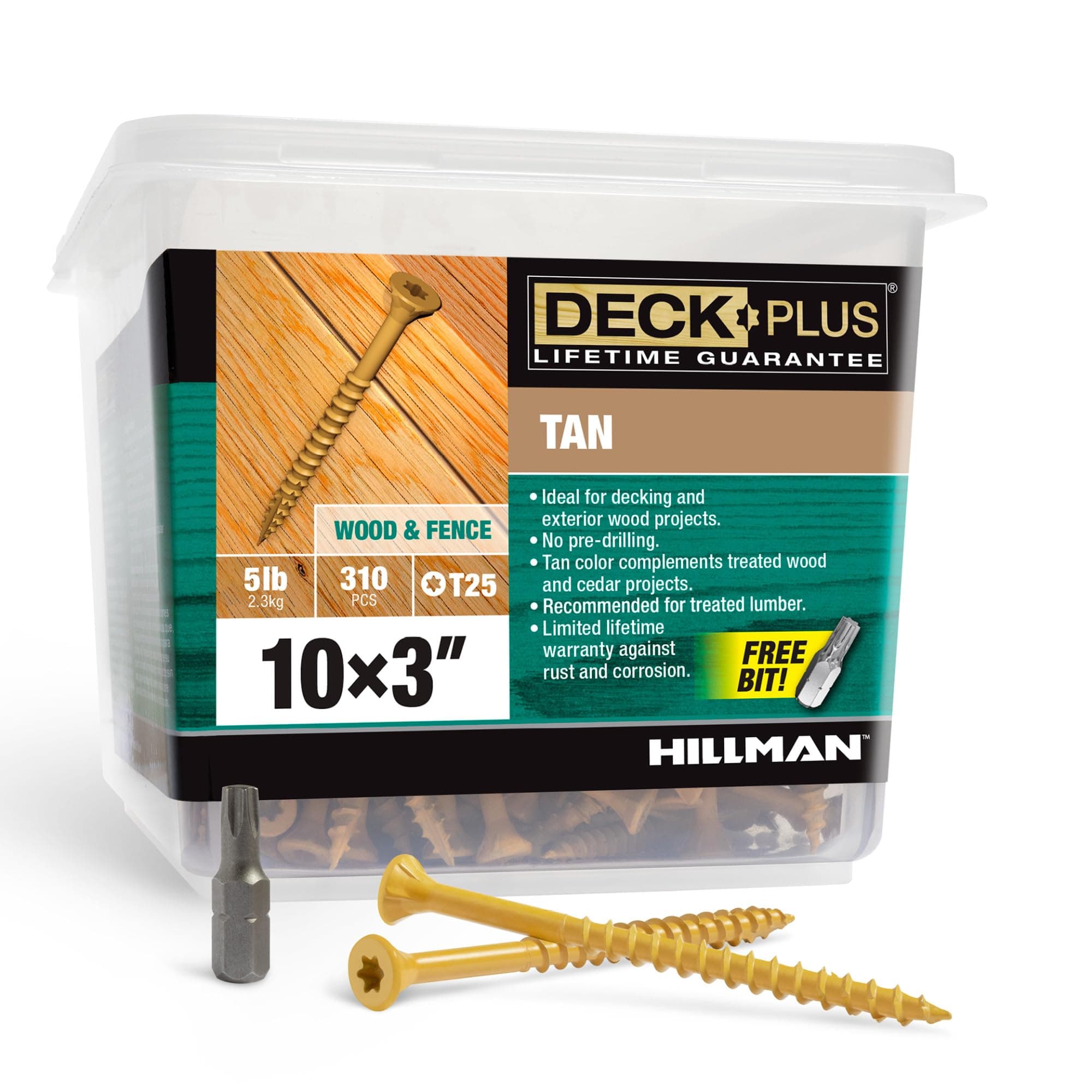 HILLMAN FASTENERS 48419 5 LB 3x10 Tan Deck Screw