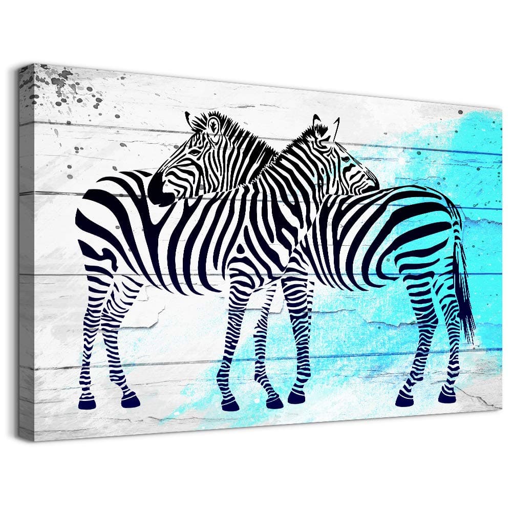 Canvas Wall Art for bathroom Modern family bedroom Wall Decor Animal Zebra paintings Office Canvas art Prints Artwork Black and white abstract Pictures Stretched Ready to Hang for Home Decorations