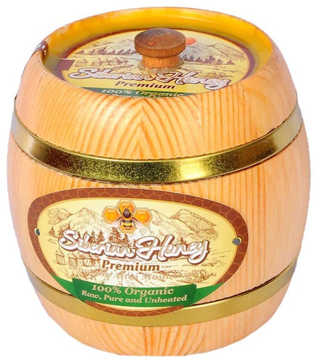 Siberian Premium Honey - 100% Raw, Pure, Natural, NON-GMO, Unheated, Unprocessed (Pesticide, Antibiotic & Gluten FREE) - 2LB