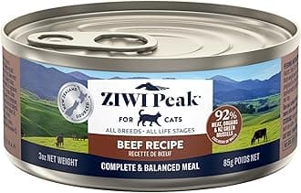 ZIWI Peak Grain Free Cat Food Tins - All Natural High Protein Pate - New Zealand Beef Recipe - 24 x 85g Multipack