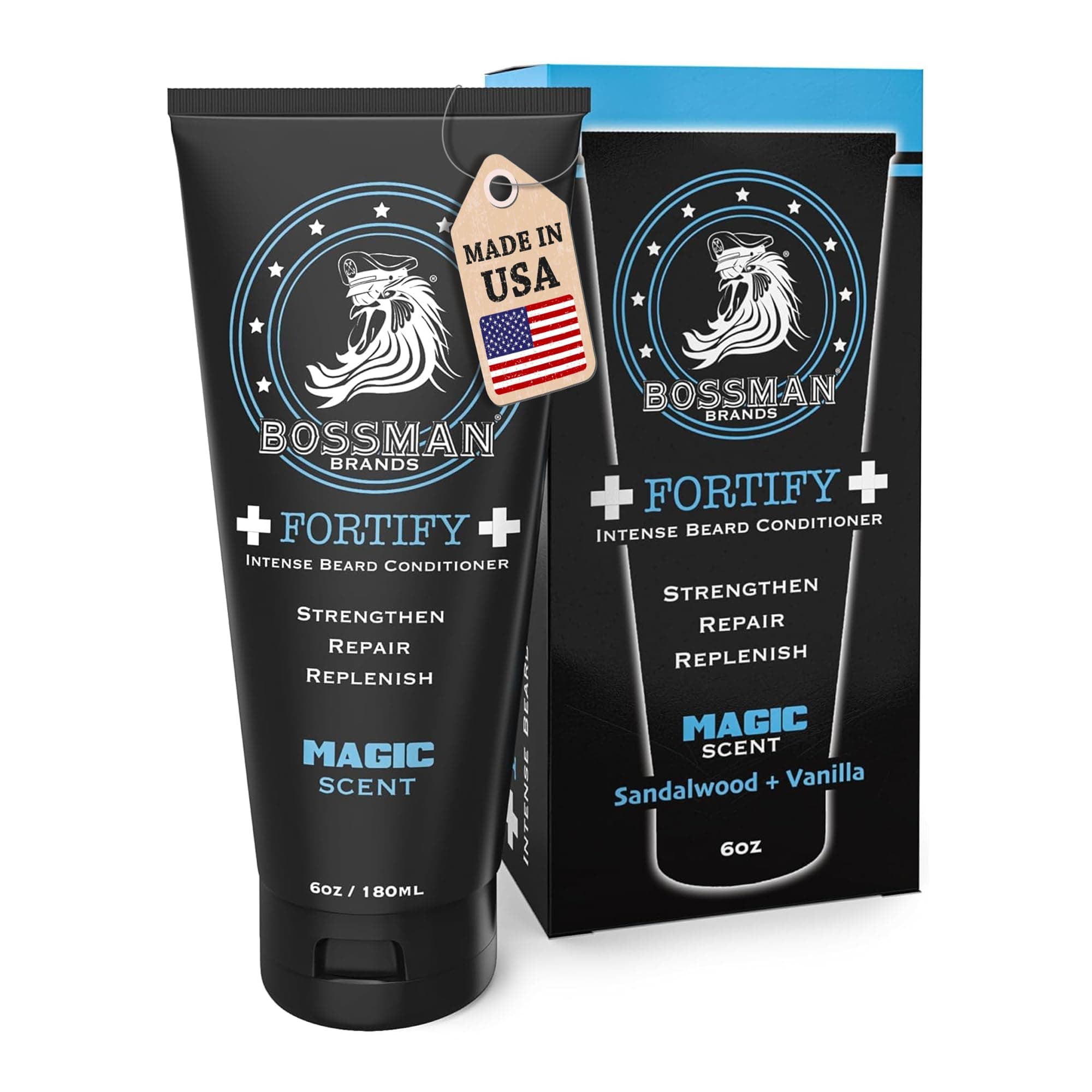 Bossman Fortify Intense Beard Conditioner to Grow, Thicken, Moisturize and Protect Your Beard (Magic)