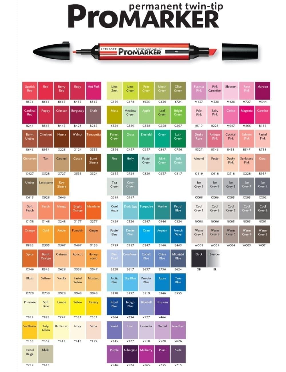 Letraset ProMarkers Assorted Colours - MULTIPACK (Set of 20)