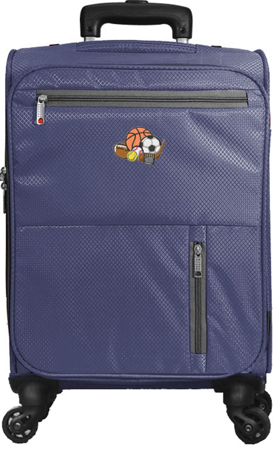 Kids Travel Zone Little Boys' Sports Balls Spinner Suitcase in Navy Blue
