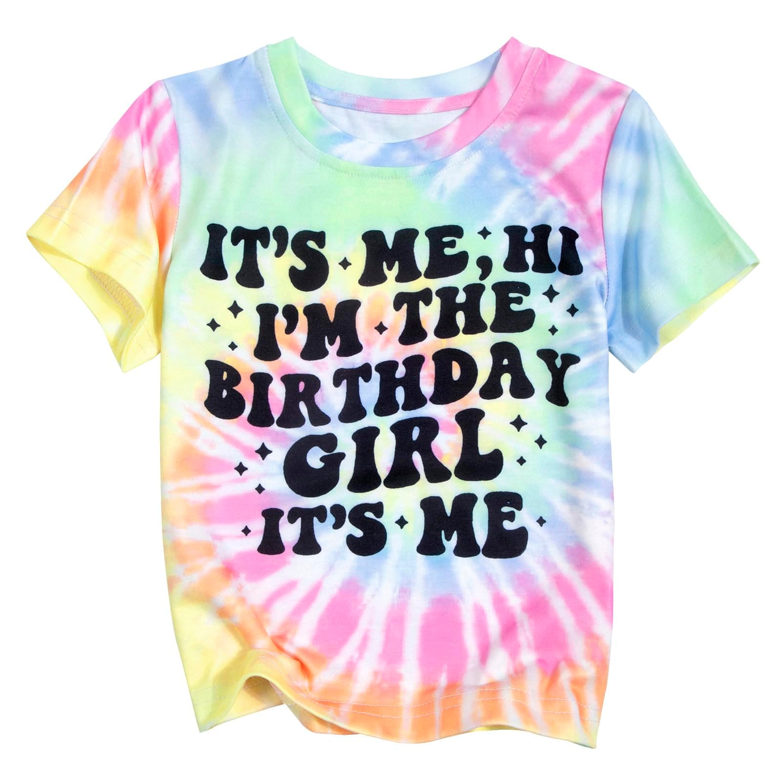 LOTUCYBirthday Girl Outfit for Kids Its Me Hi Im The Birthday Girl Shirt Letter Printed Princess Happy Party T-Shirt