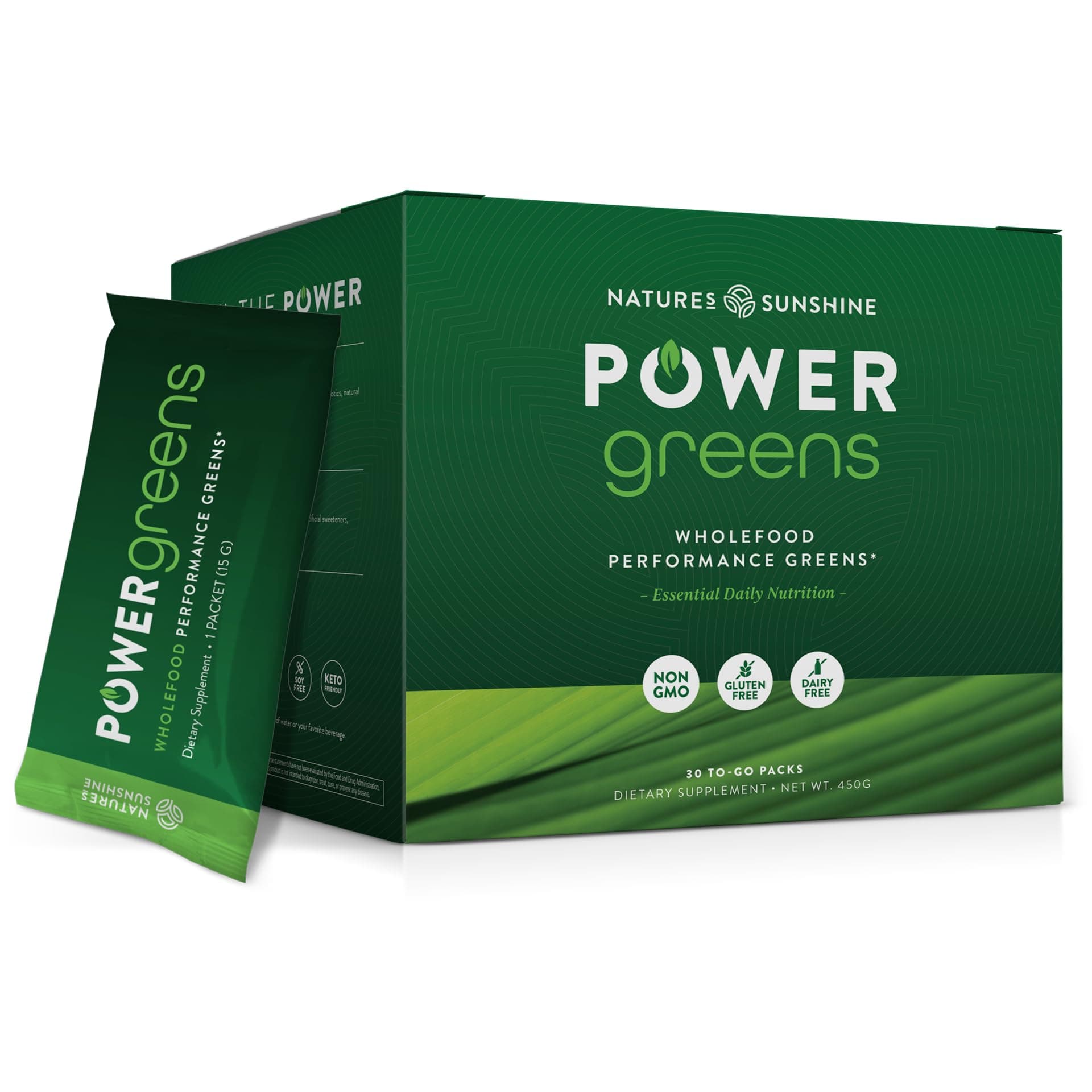 Nature's Sunshine Power Greens - Wholefood Performance Greens (to-Go Packs)