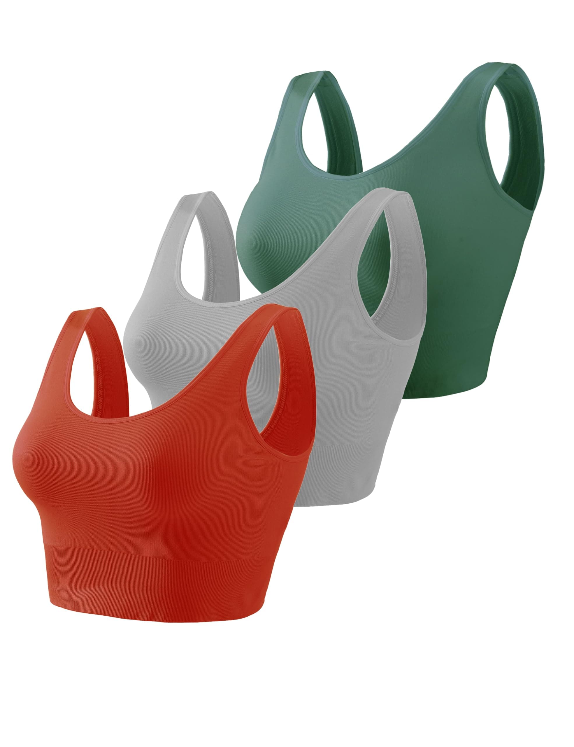 Women's Light Support Sport Bra Wireless Longline Comfy Bra-Seamless Yoga Crop Tops