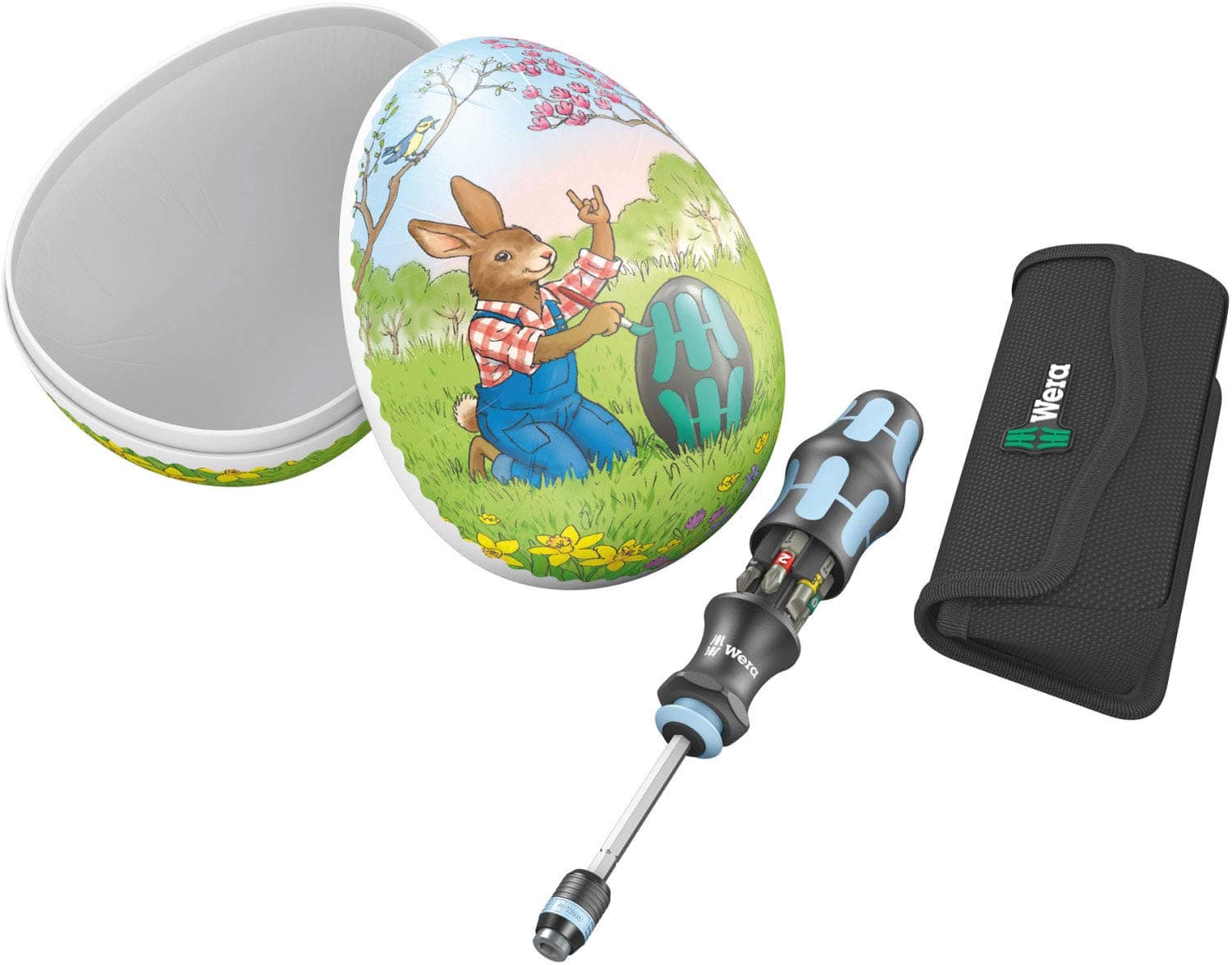 Wera 2019 Easter Egg (Wera Bunny) Kraftform Kompakt 20 Stainless, with Pouch, 7pc, 05134210001