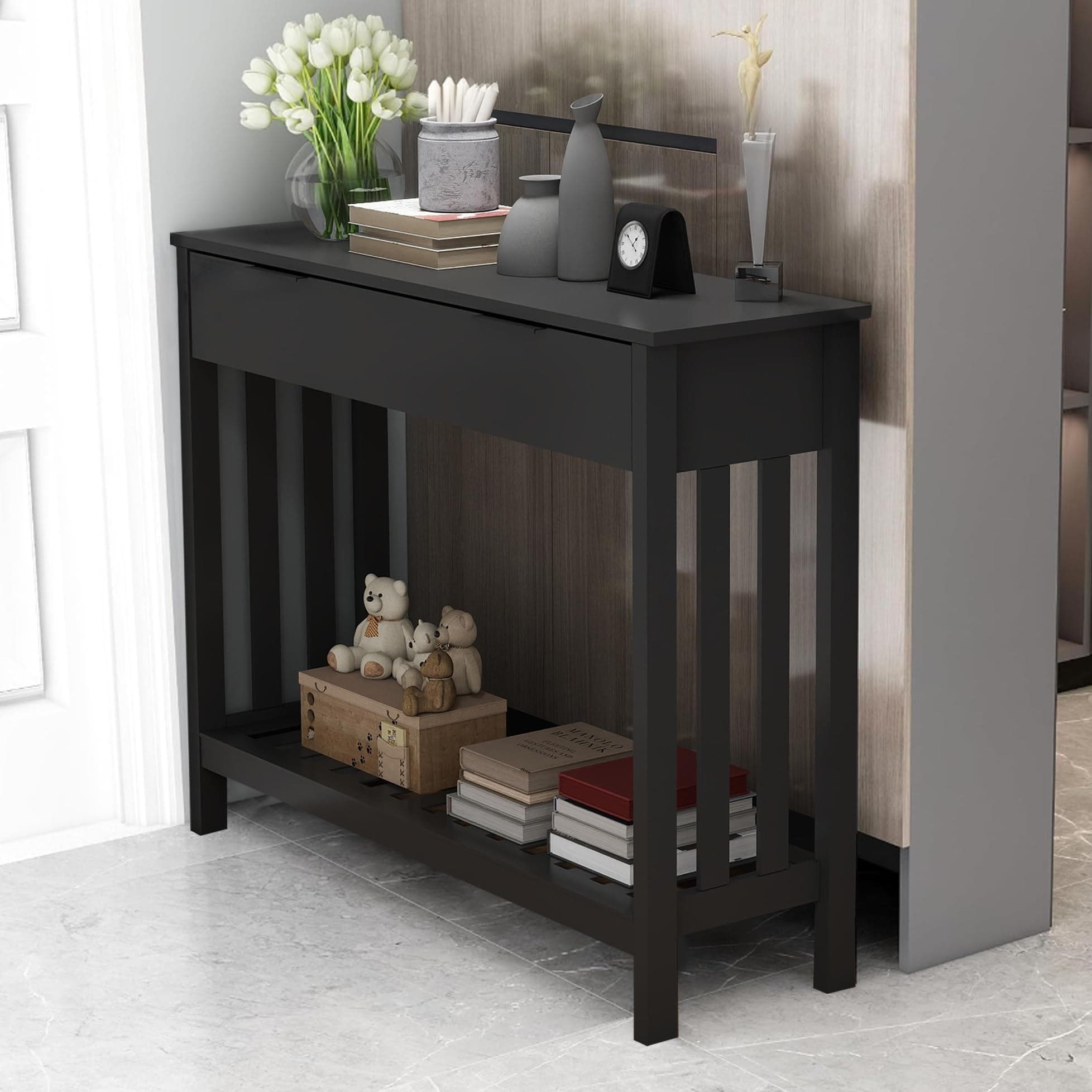TaoHFEBlack Console Table Sofa Table