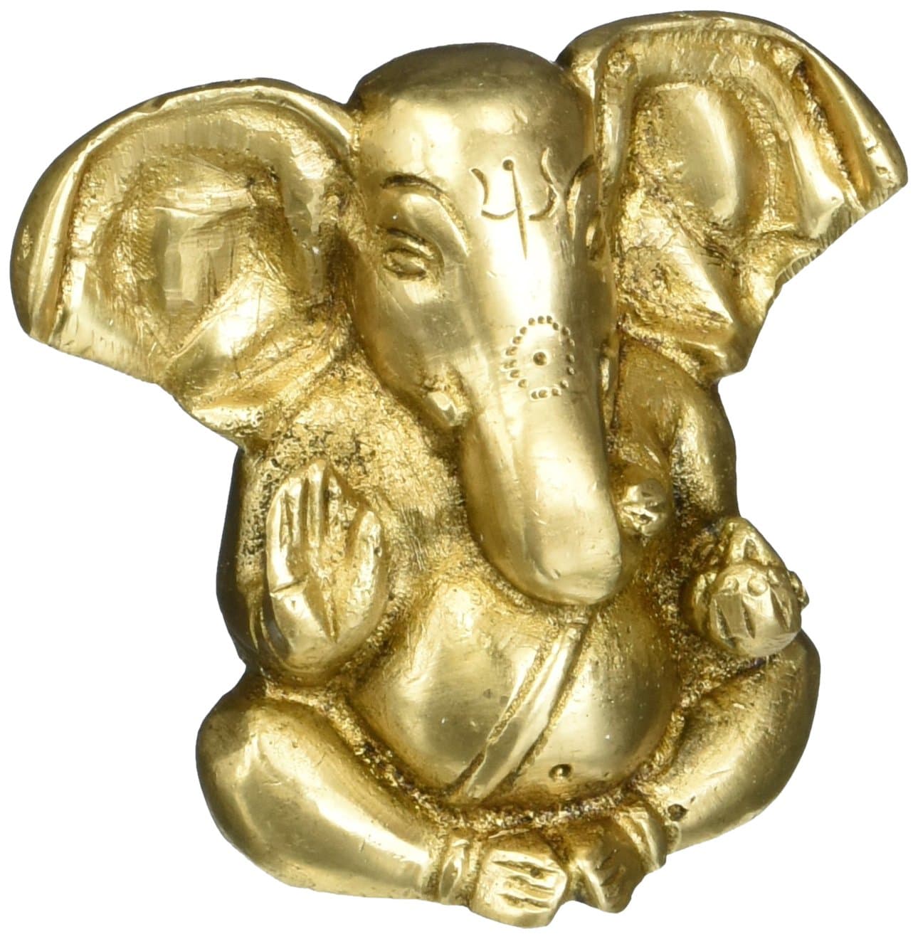 Triloka - Ganesh Statue Recycled Brass - 1.75 in.