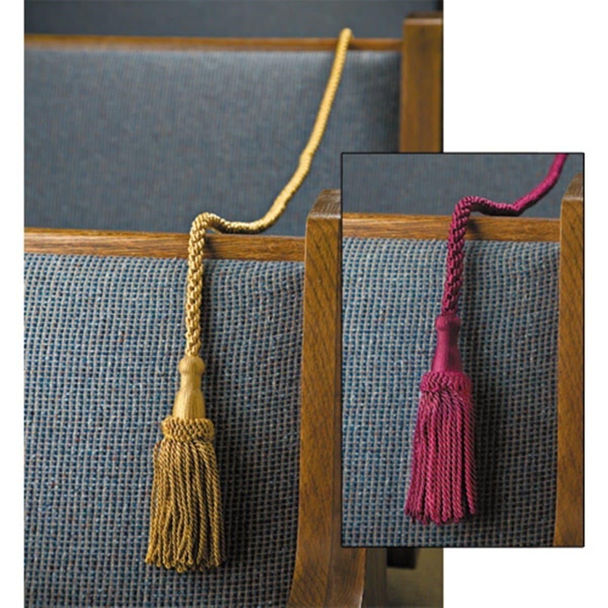 Pack of 2 Weighted with Tassels, Burgundy, 8 Foot