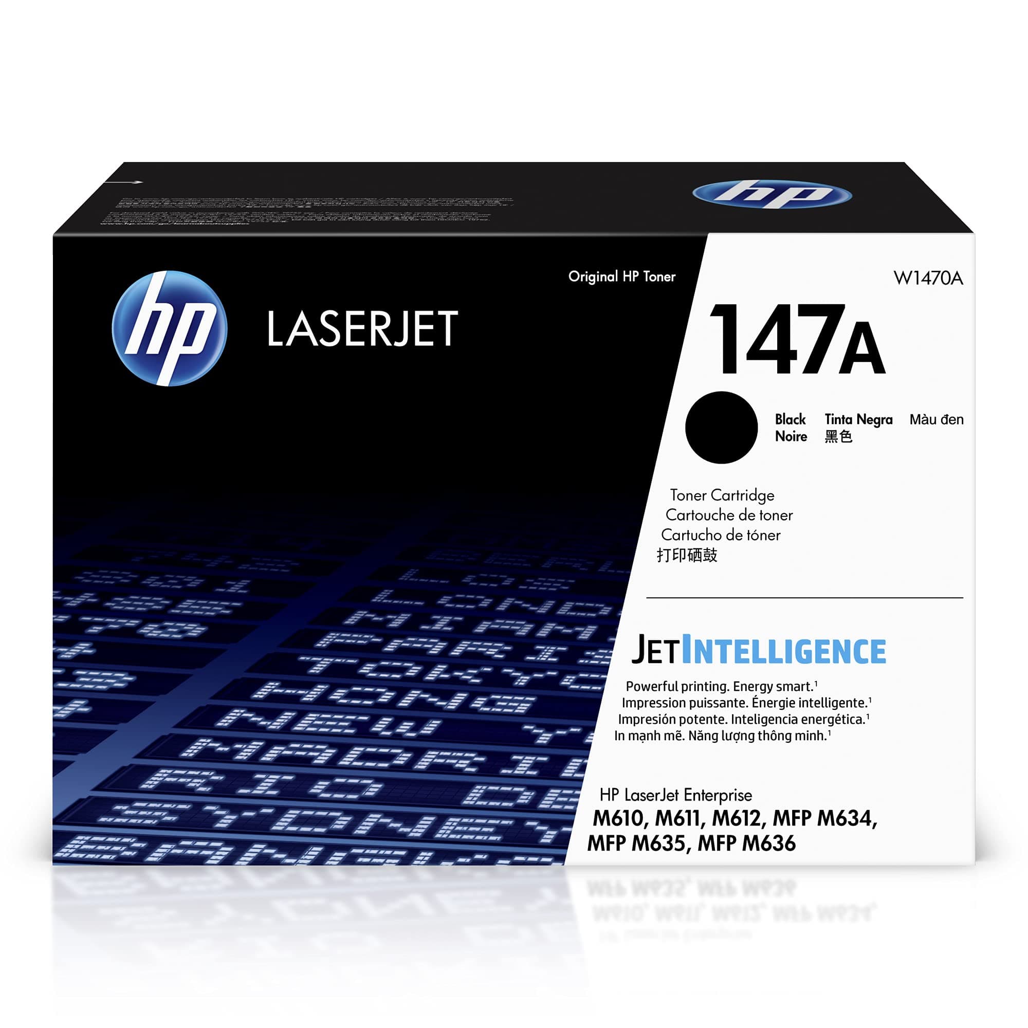 HP 147A Black Toner Cartridge | Works with LaserJet Enterprise M610, M611, M612, LaserJet Enterprise MFP M634, M635, M636 | W1470A