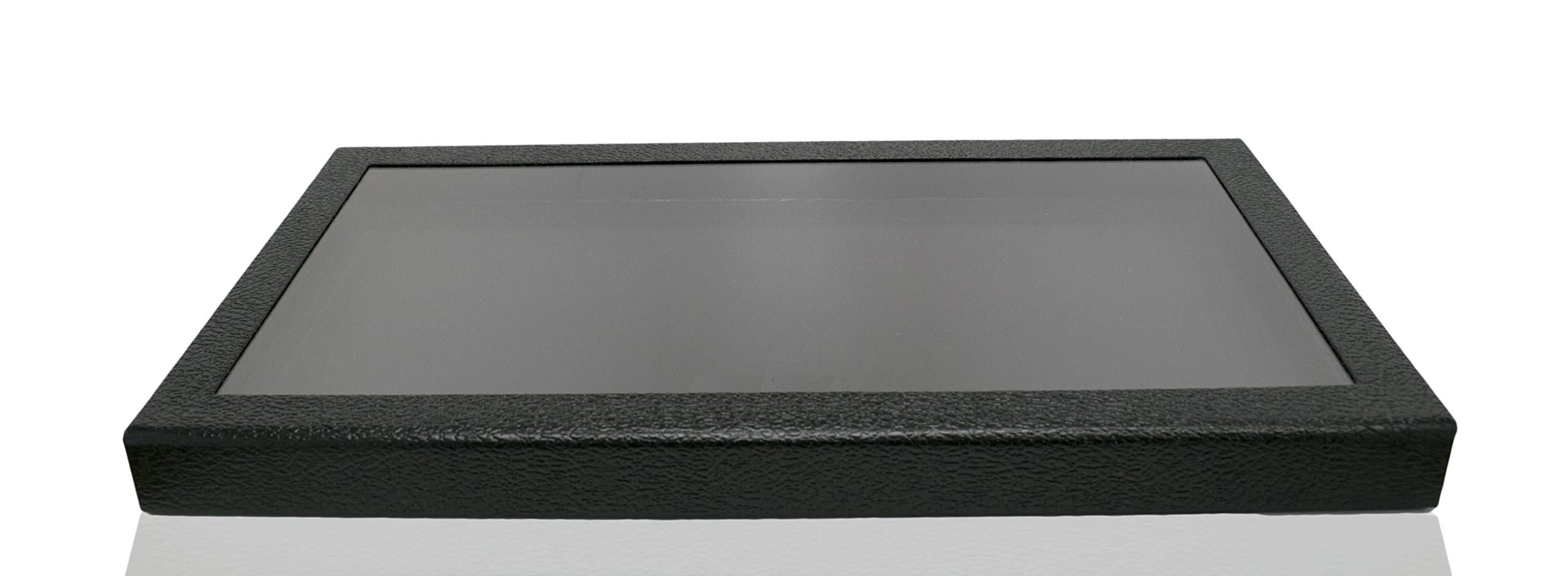 Detachable Magnetic Lid Acrylic Black Jewelry Display Case 14.75X8.25X1.15 + Custom NB Pouch