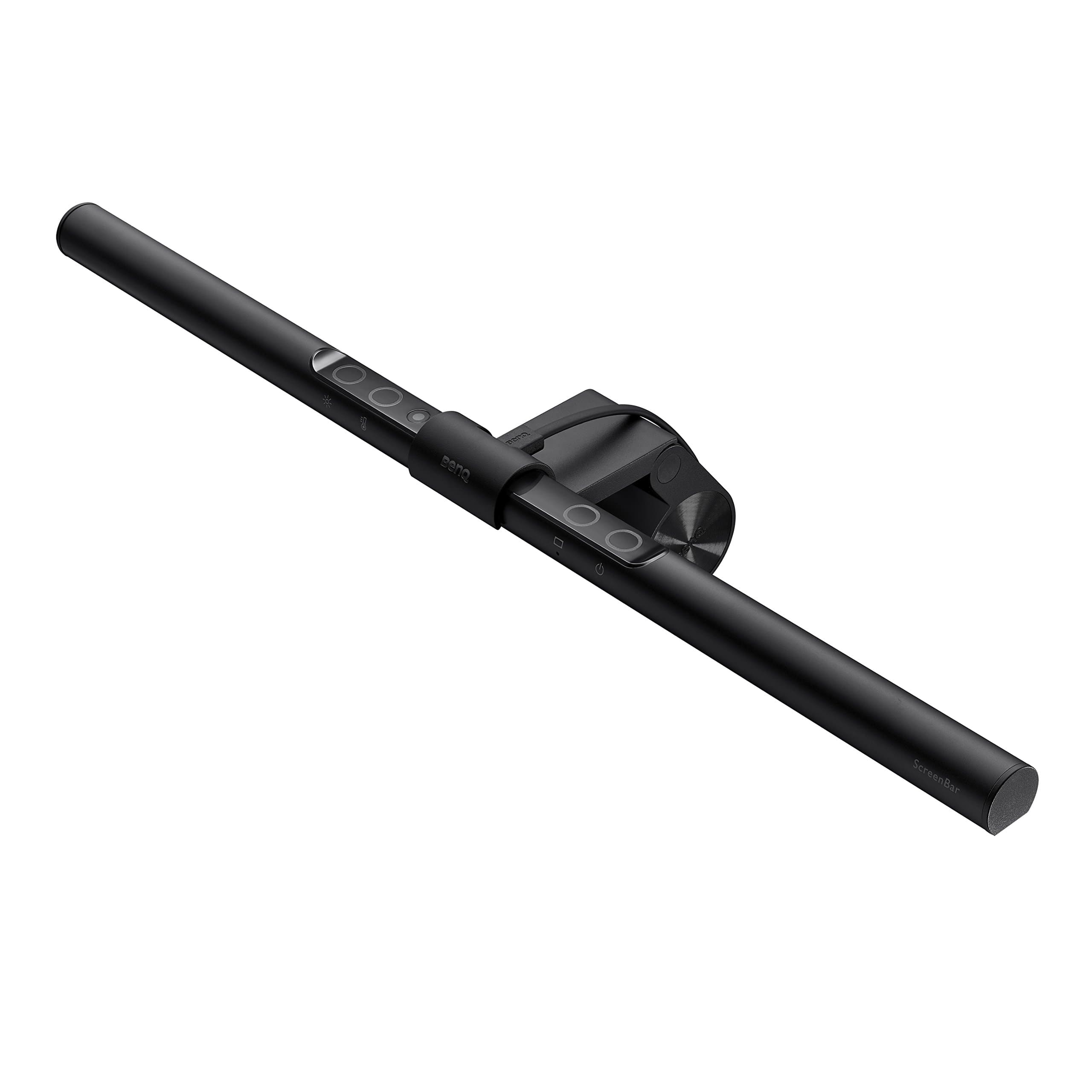BenQ ScreenBar LED Monitor Light Bar - Auto-dimming, Adjustable Brightness and Color Temperature, No Screen Glare, Space-Saving, Eye-Care USB Monitor Lamp, Black