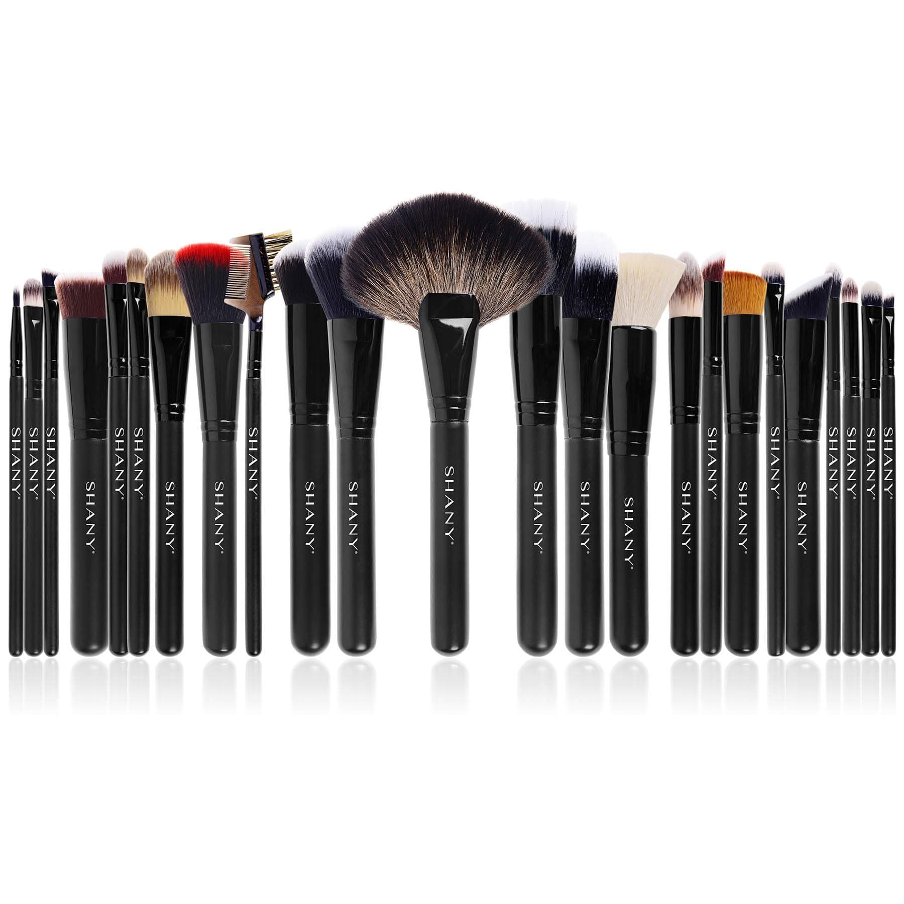 SHANY Pro Signature Brush Set 24 Pieces Handmade Natural/Synthetic Bristle with Wooden Handle, The Masterpiece by SHANY Cosmetics