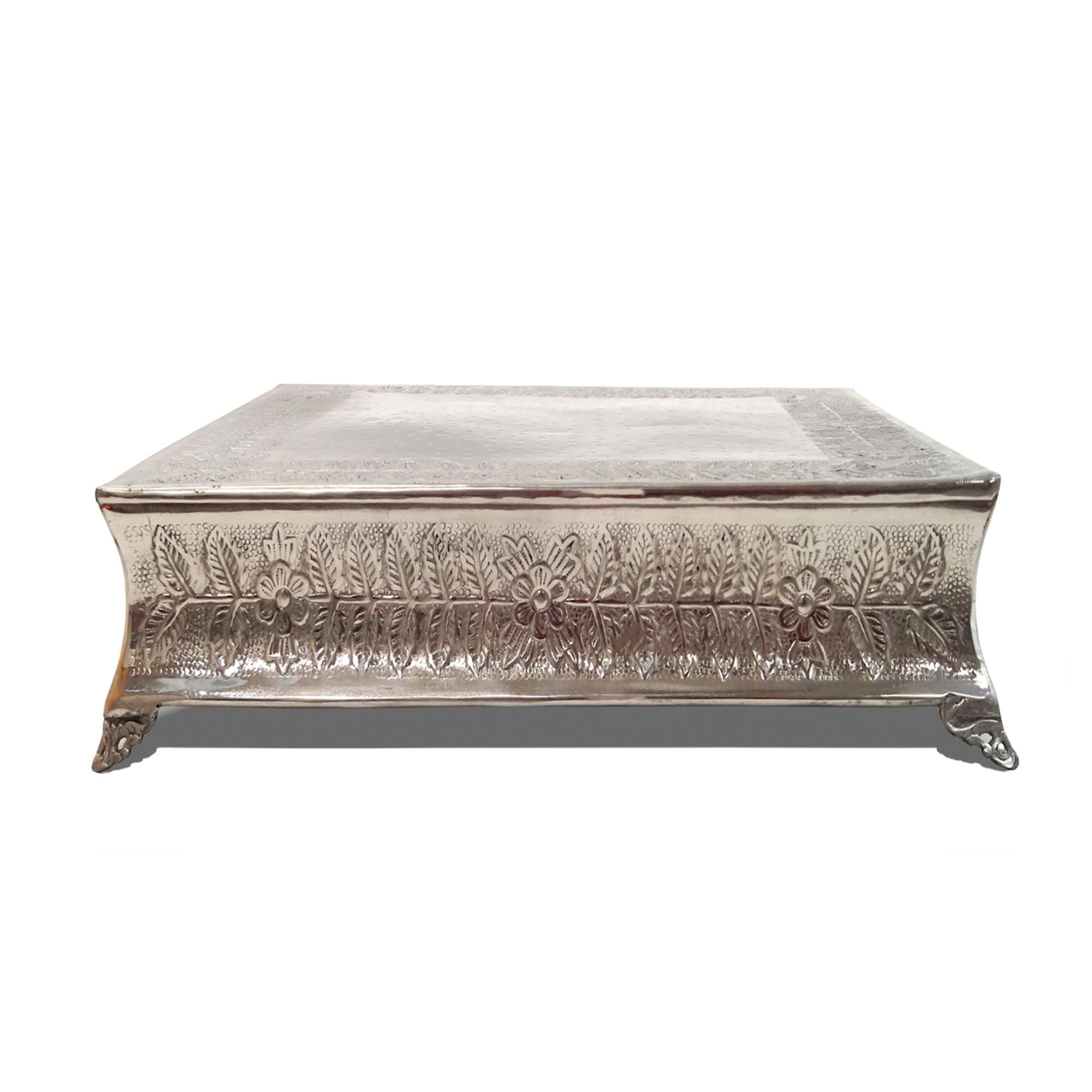 Coastal Space Designs Cake Stand Metal Tableware, 18.25" inch, silver