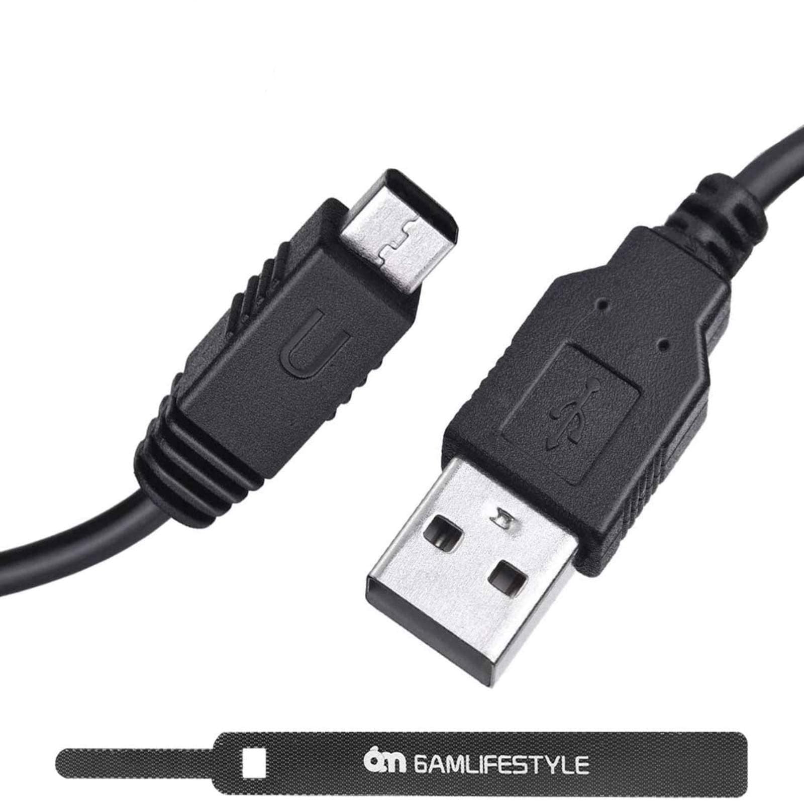 6amLifestyle USB Charger Cable Compatible with Nintendo Wii U Gamepad Controller 10 Feet Long USB Power Charging Cord