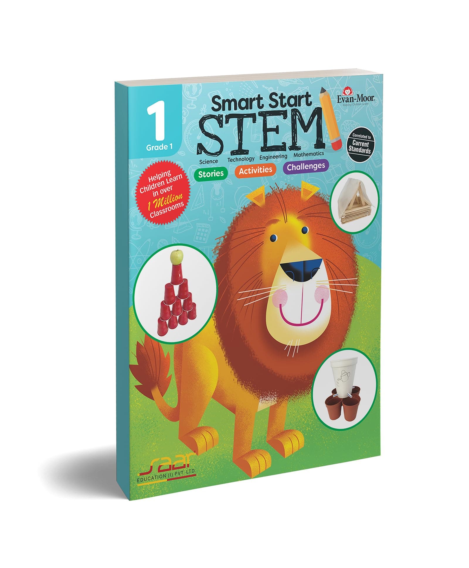 Smart Start STEM for Grade 1 by SAAR Education | Fun STEM Activities & Challenges | Hands-On Science, Technology, Engineering & Math Learning [Paperback] | Tiffany Rivera