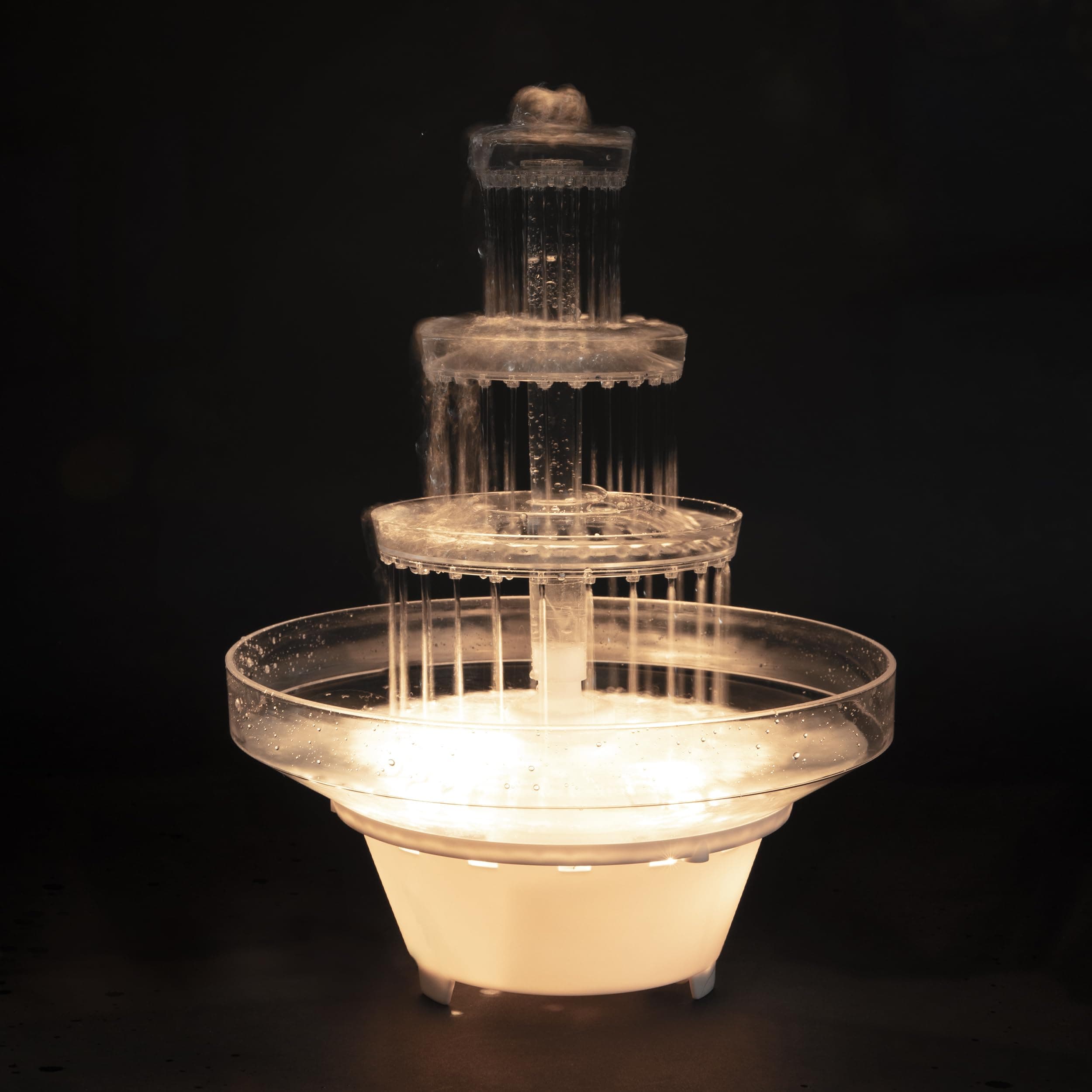Crafts Central Wedding Light Up Plastic Water Fountain - Ideal for Centerpieces, Parties, Office Decor and Home Decor