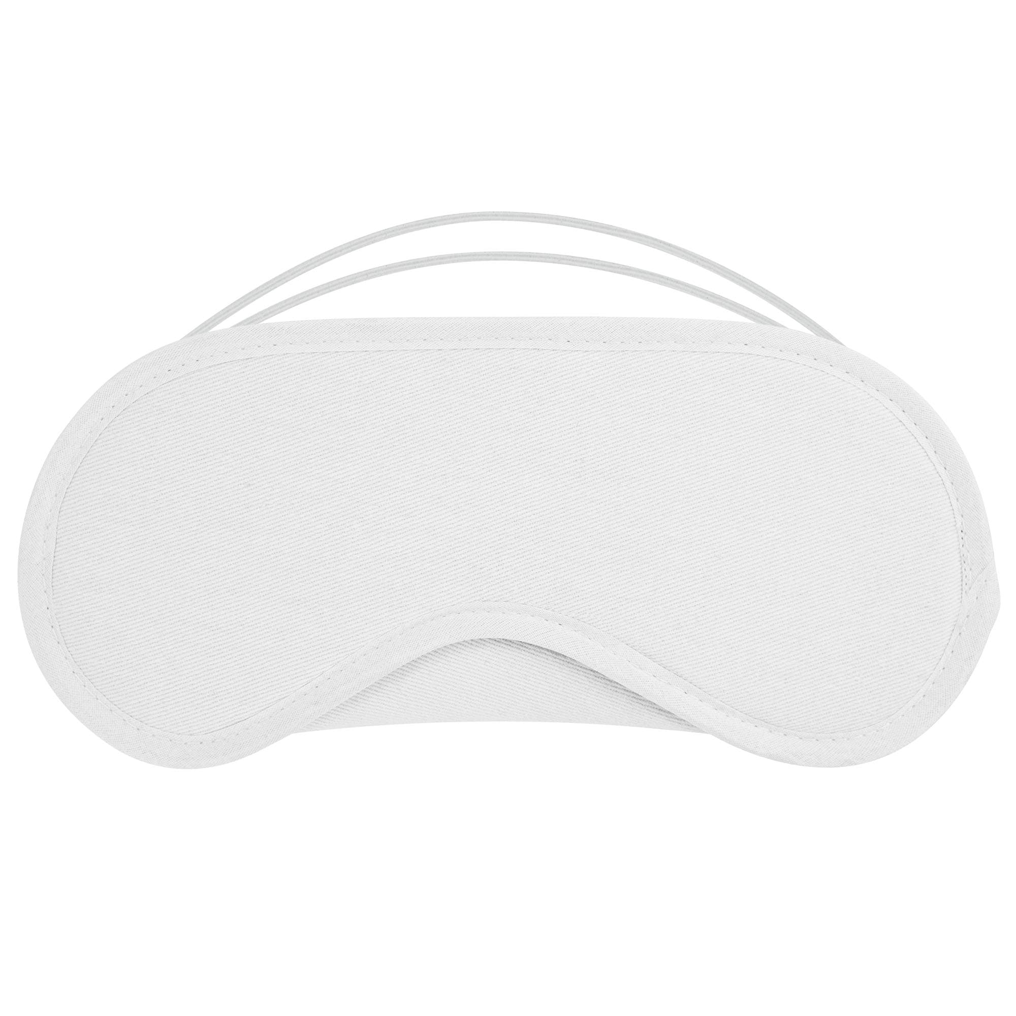 100% Cotton Eye Mask/Sleep Mask for Travel Sleeping with Elasticated Strap by The JetRest® (White - Pack of 2)