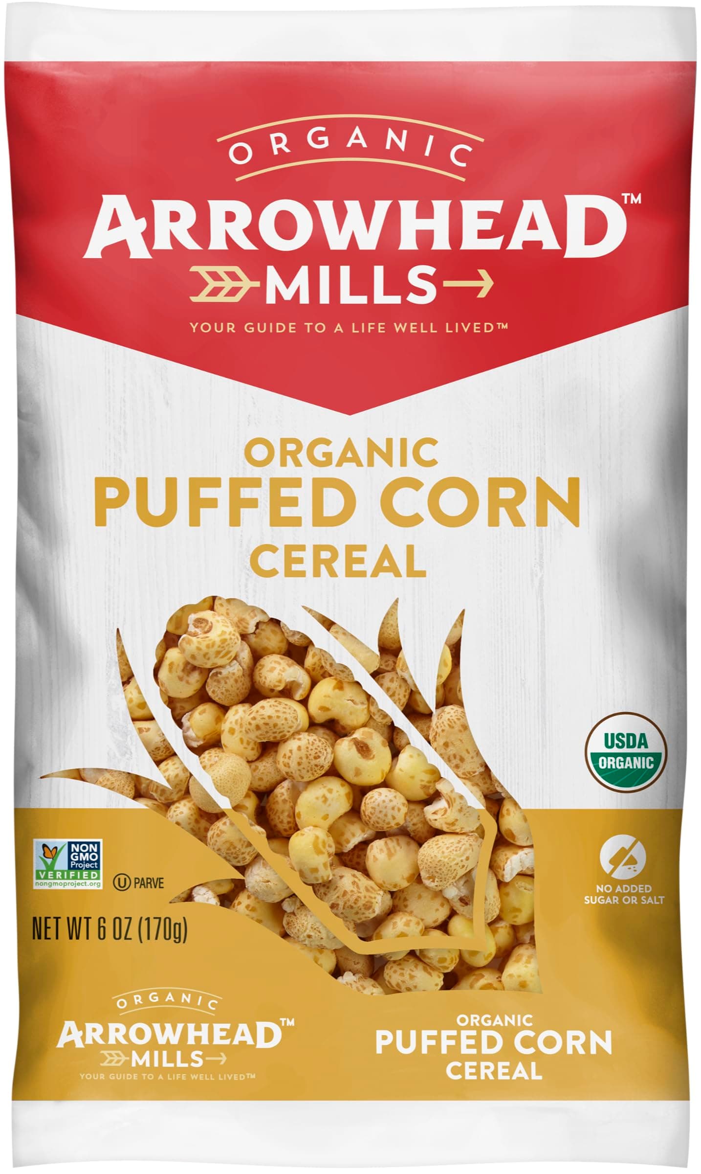 Arrowhead Mills Puffed Corn Cereal, 6 oz (Pack of 12)